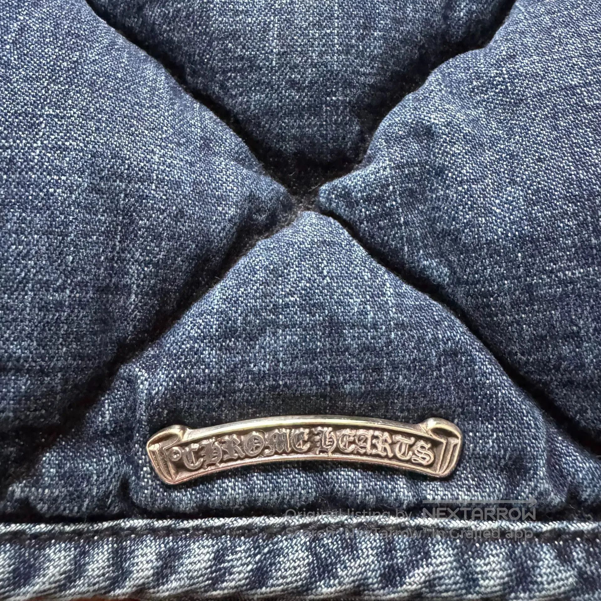 Chrome Hearts blue quilted denim puffer jacket. Size US M / EU 48-50 / 2 - 5 Thumbnail