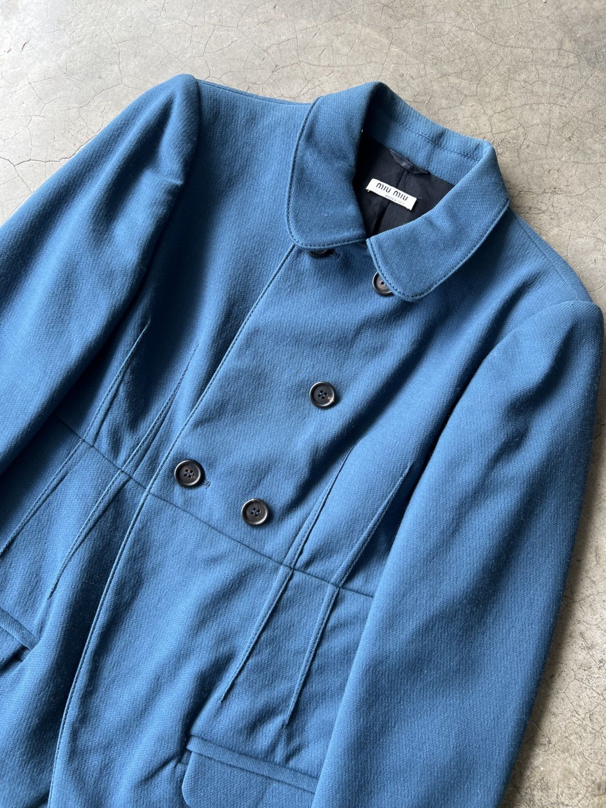 Miu Miu Miu Miu - 2009 - Double Breasted Wool Blend Jacket Size XS / US 0-2 / IT 36-38 - 3 Thumbnail