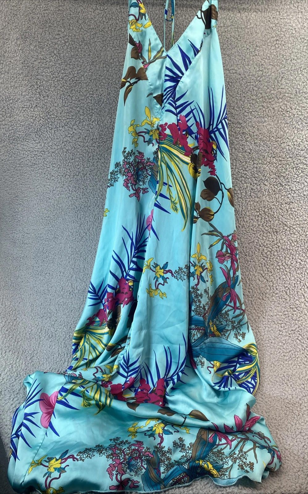 Flower Mountain Women Sundress Small Blue Floral The Vanity Room made in NYC Size S / US 4 / IT 40 - 1 Thumbnail