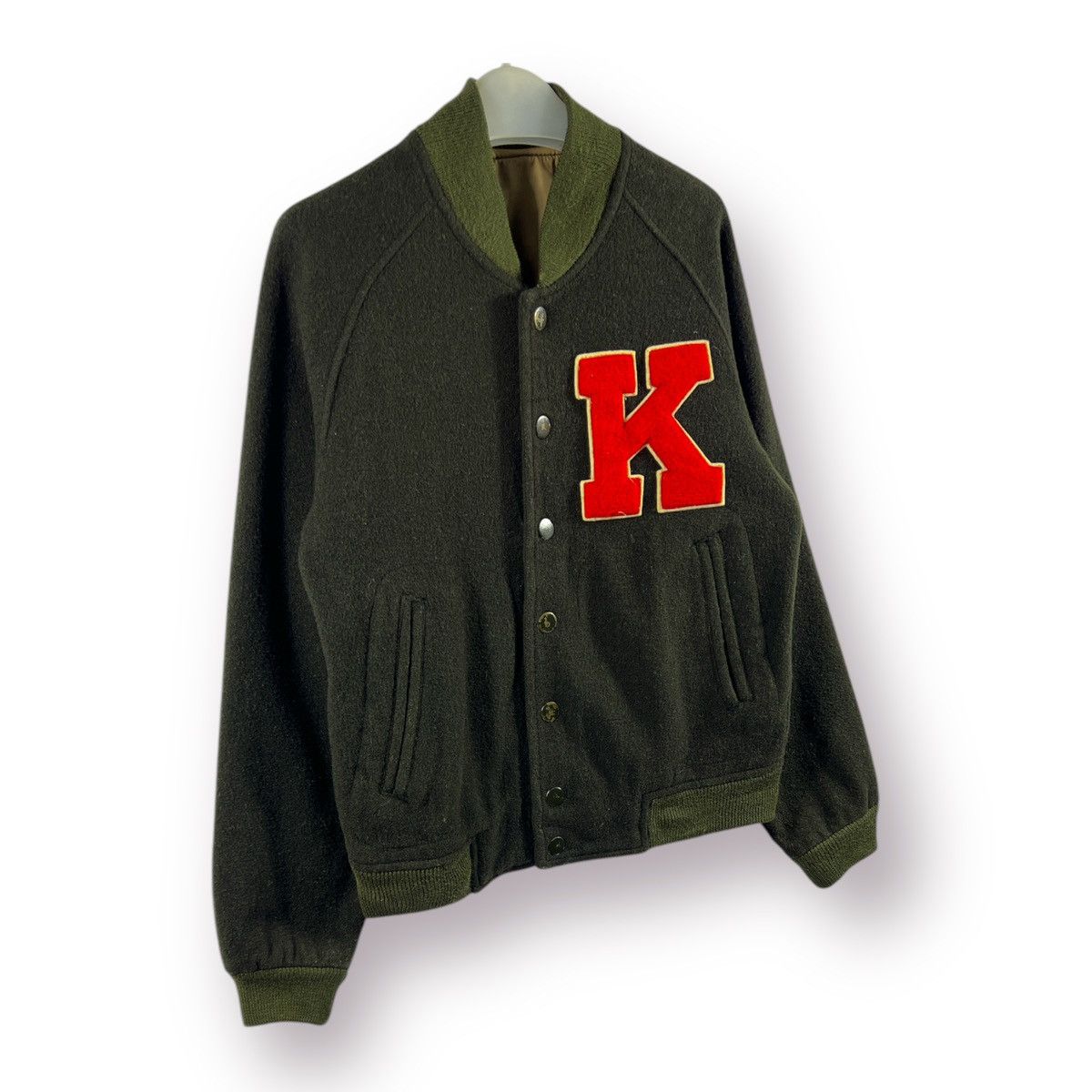 Japanese Brand 🔥 Vintage japan Blu-Jac wool K Logo Varsity Jacket - S Size US S / EU 44-46 / 1 - 3 Thumbnail