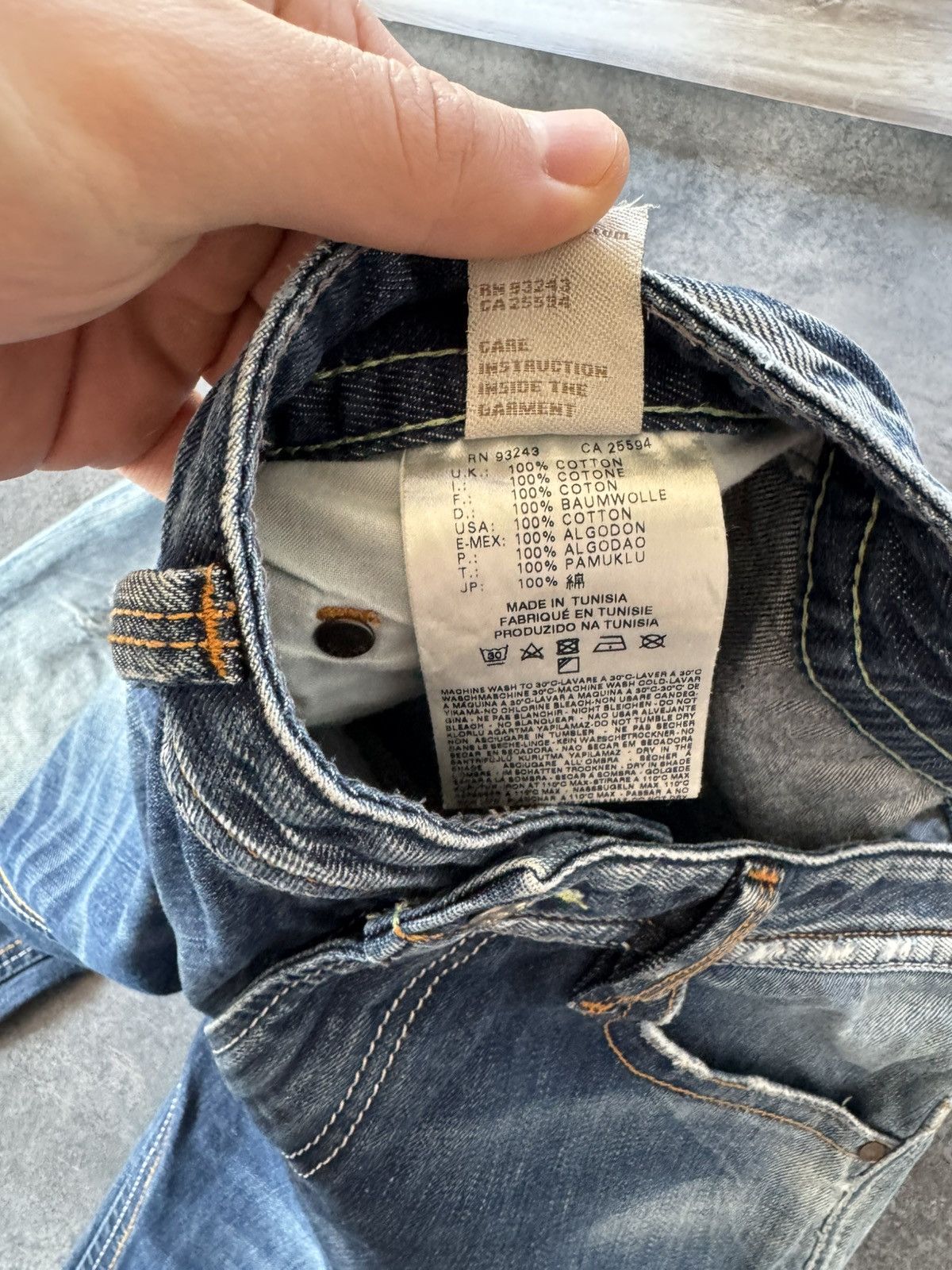 Diesel VTG HYSTERIC GLAMOUR STYLE WASHED DIESEL JEANS 90s Size US 34 / EU 50 - 16 Thumbnail