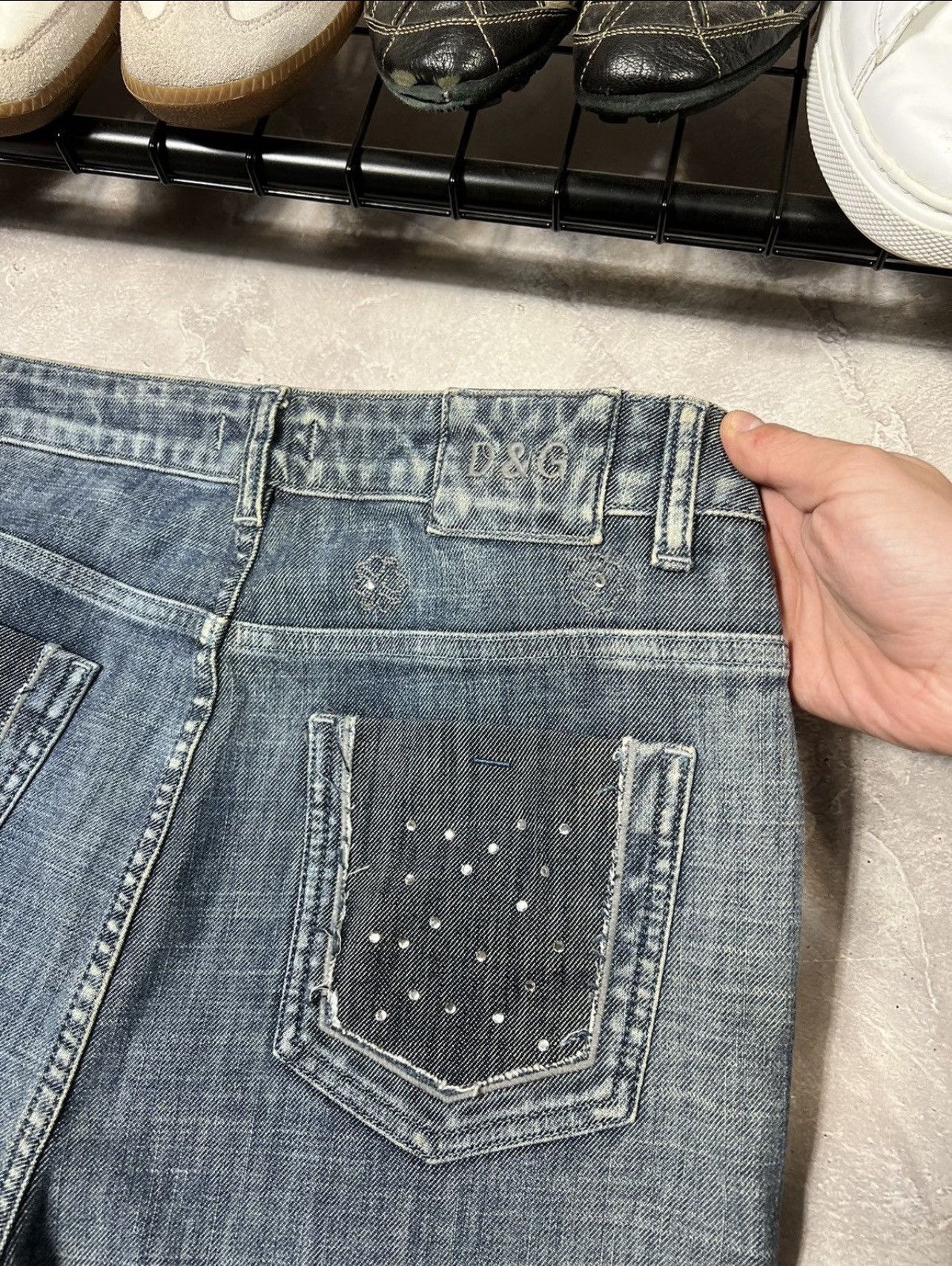 Dolce & Gabbana × Vintage Vintage Dolce Gabbana Distressed Jeans Size 33" - 5 Thumbnail