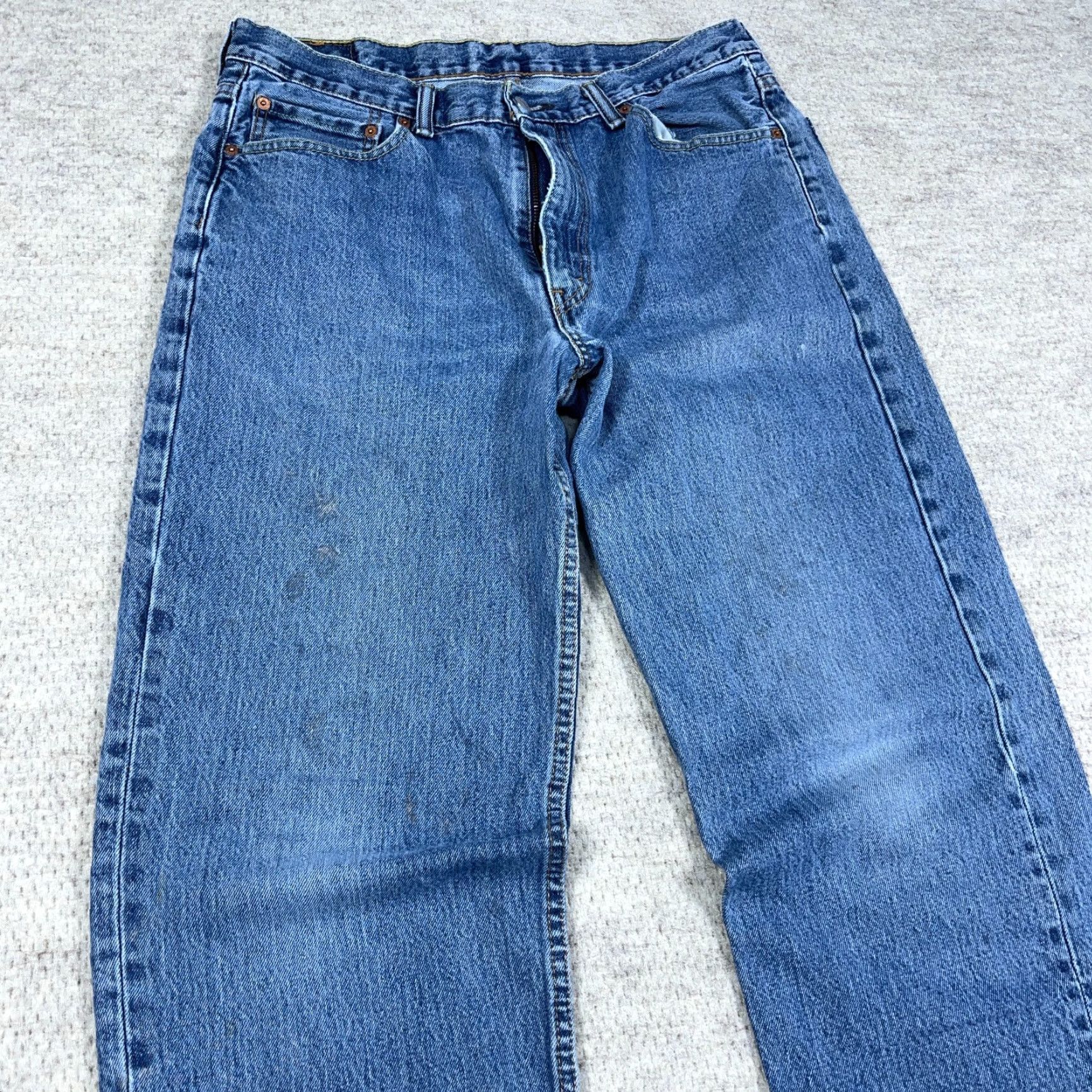 Levi's VINTAGE Levi's 550 Jeans Men 36x36 Relaxed Fit Straight Blue Denim 5-Pocket Mens Regular Size US 36 / EU 52 - 4 Thumbnail