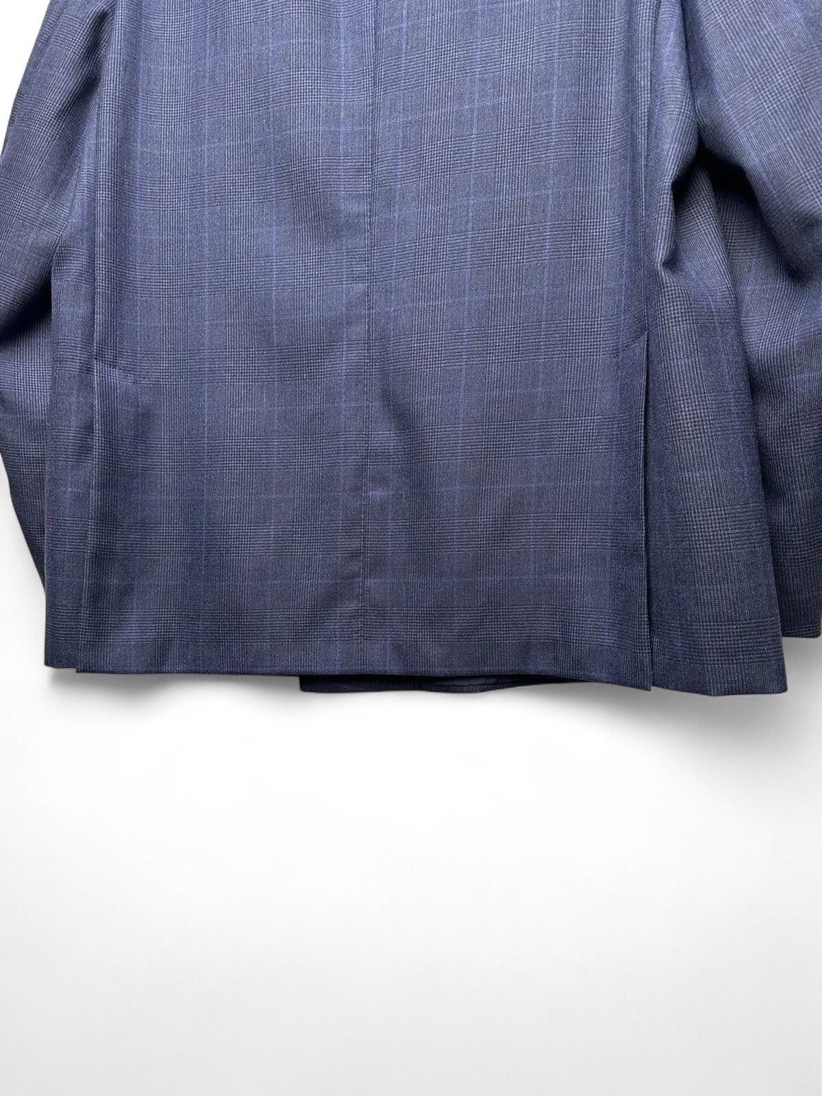 Ermenegildo Zegna Luxury Ermenegildo Zegna Wool Checked Navy Blazer Italy Size 48L - 14 Thumbnail