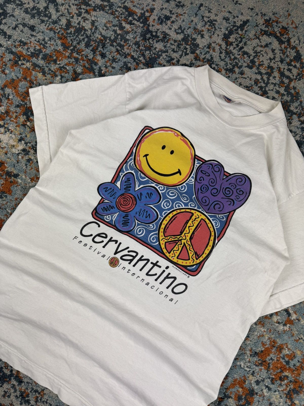 Band Tees × Vintage Vintage 90s Cervantino festival Mexico graphic tee peace Size US M / EU 48-50 / 2 - 3 Thumbnail