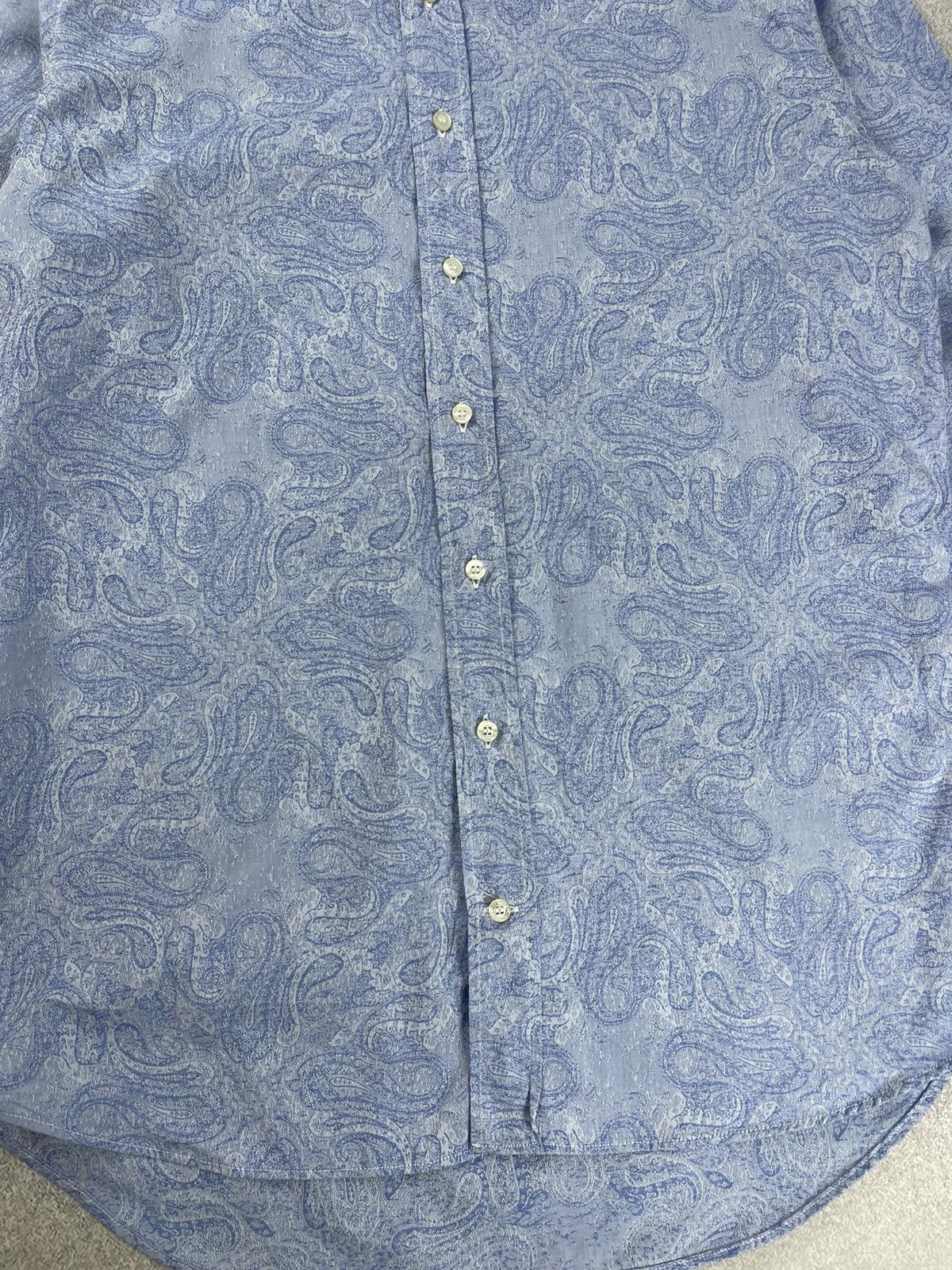 Etro Etro Printed Long Sleeve Shirt Blue Size US S / EU 44-46 / 1 - 4 Thumbnail
