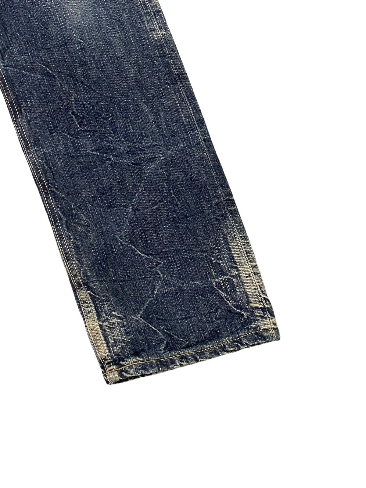 Edwin Stone Wash Jeans Edwin Japan Faded Distress Slim 8🟦2 Size US 31 - 3 Thumbnail