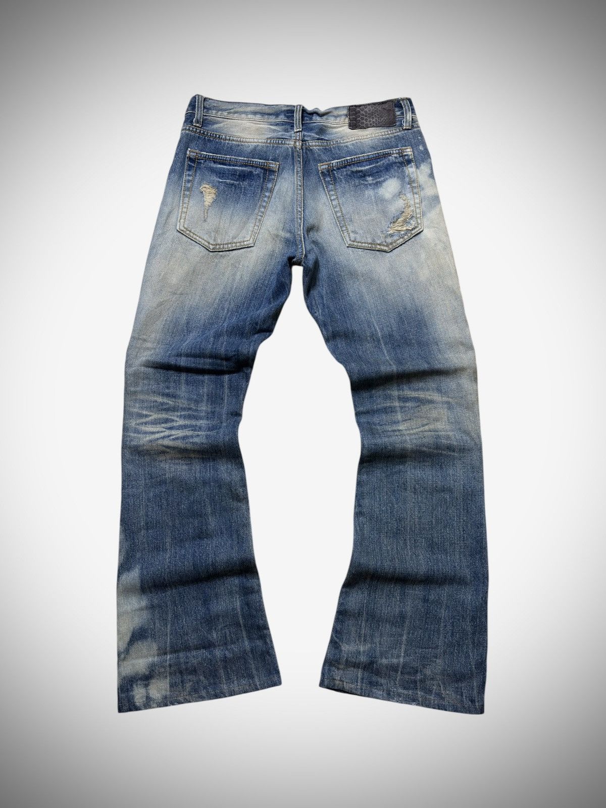 GOA 2000’s GOA - Mud Washed Distressed Flared Jeans Size US 31 - 8 Thumbnail