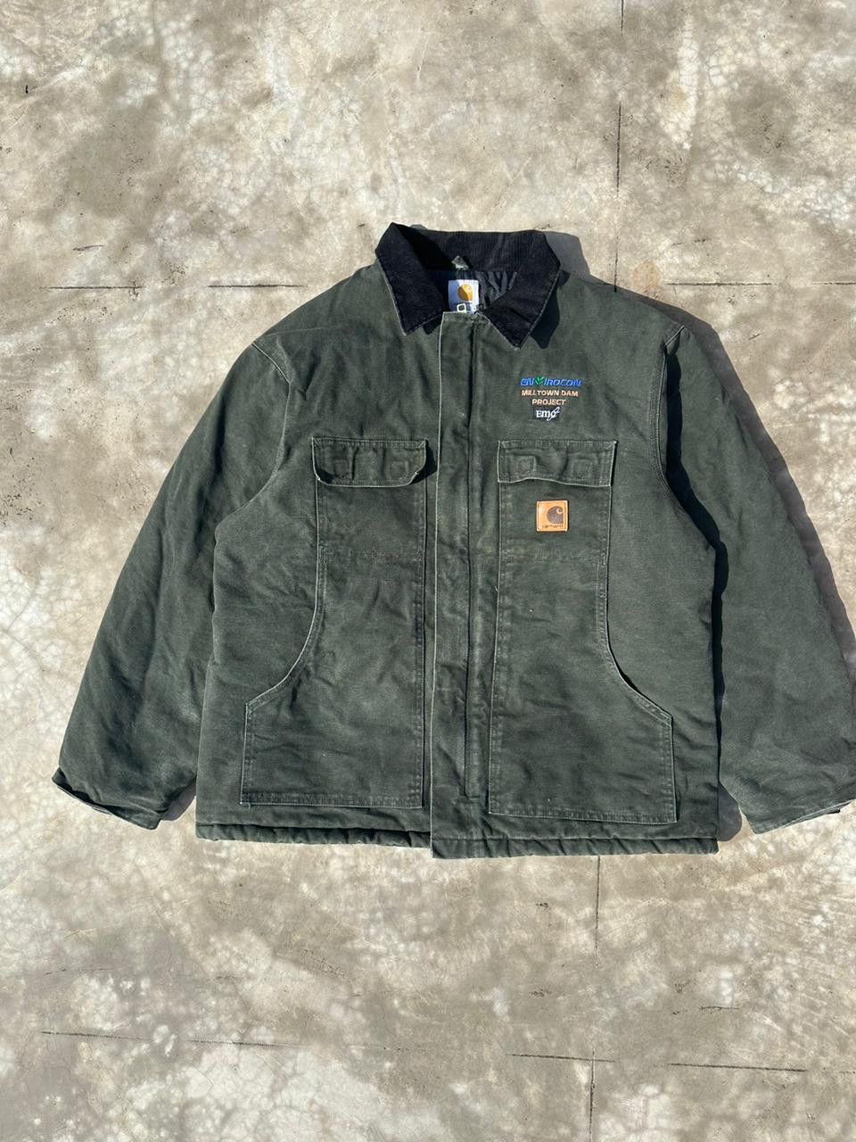 image of Carhartt C26 Mos Mens XL Canvas Heavy Work Jacket in Green