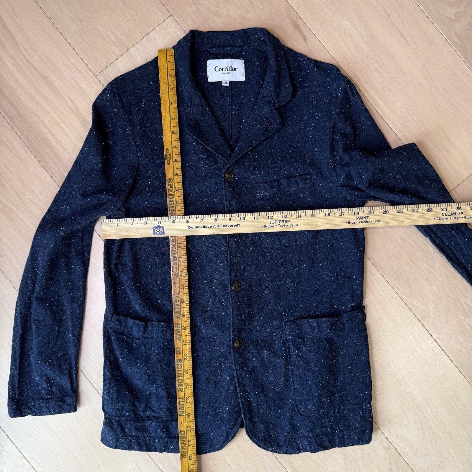 Corridor Corridor Chore Jacket Small Blue Speckled Lightweight Blazer Size US S / EU 44-46 / 1 - 2 Thumbnail