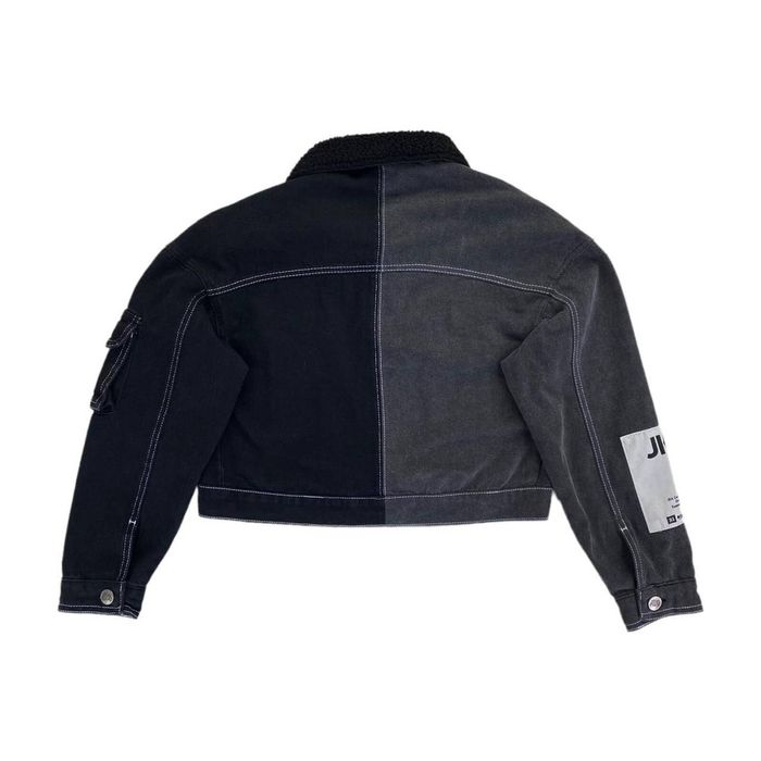 Other JK Attire Oversized Spliced Distressed Cropped Denim Jacket | Grailed