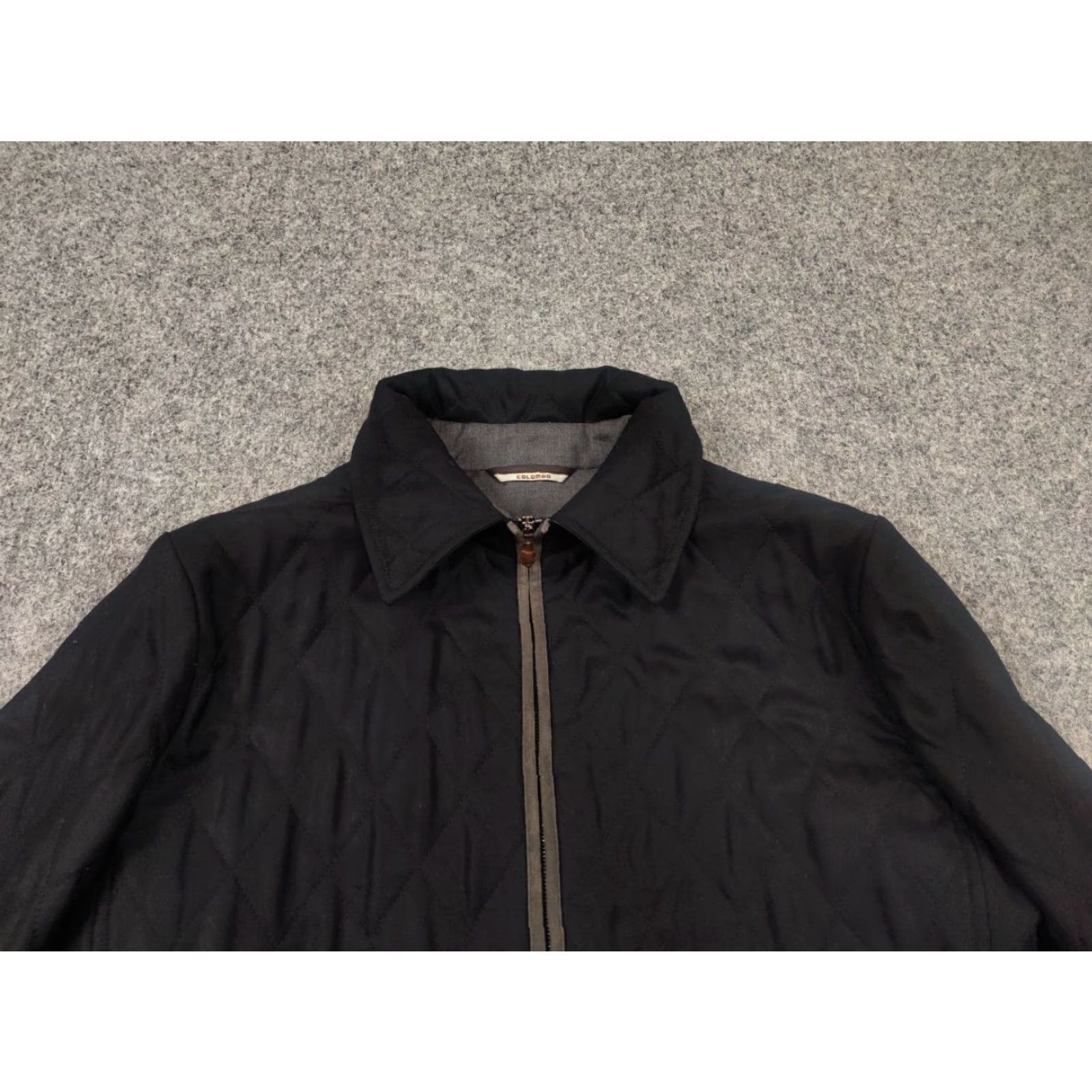 Colombo Colombo Italy Design Jacket Womens Black Double Cashmere Zip Luxury Quilted All Seasons Winter 66 cm L Size L / US 10 / IT 46 - 4 Thumbnail