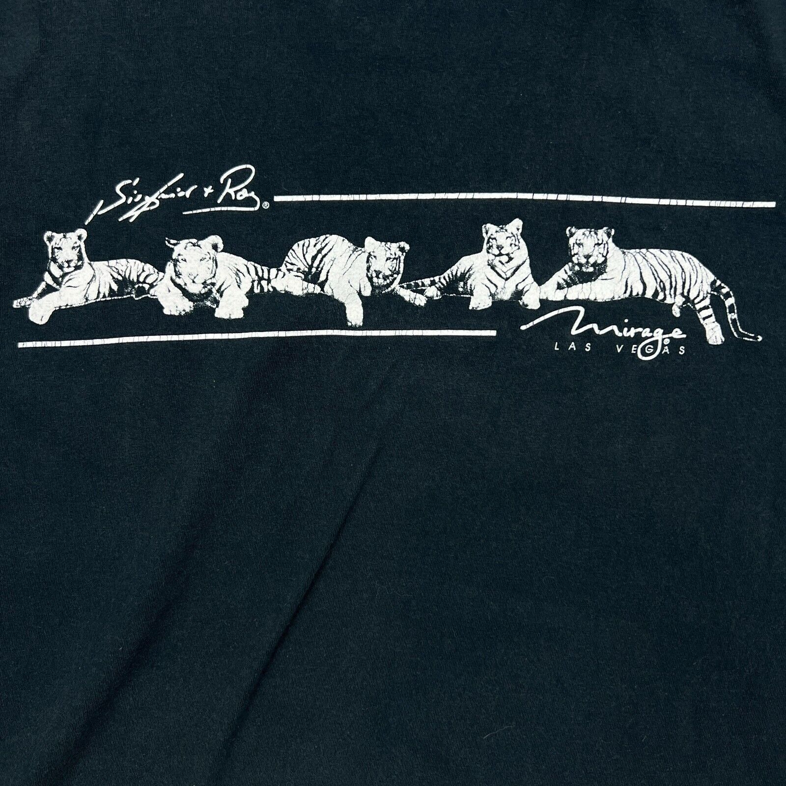 Vintage VTG 90s Siegfried & Roy Large USA Las Vegas Tiger Animal Tee Size US L / EU 52-54 / 3 - 3 Thumbnail