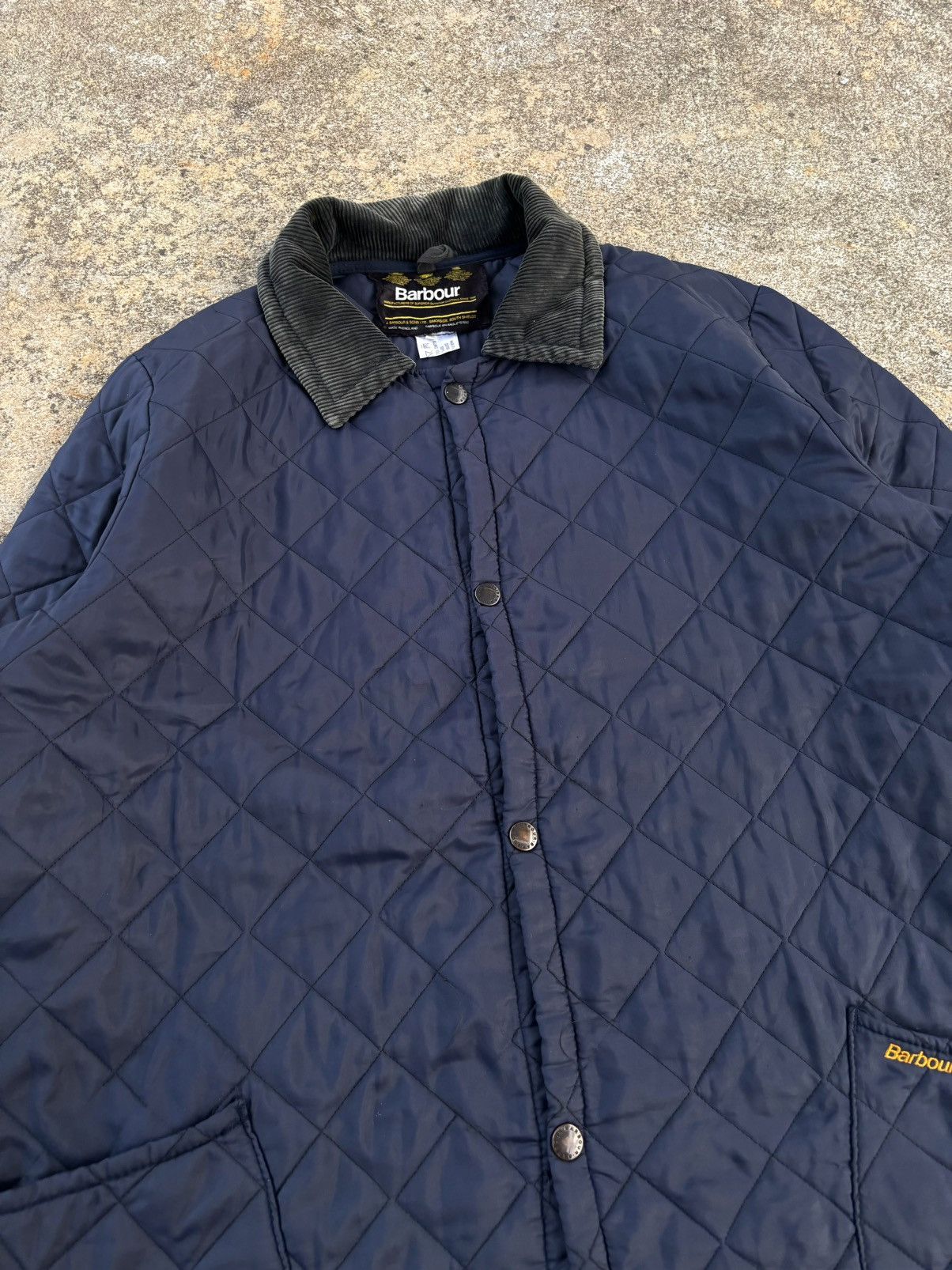 Barbour × Vintage Vintage Barbour Liddesdale Quilted Jacket XL Navy Size US XL / EU 56 / 4 - 9 Thumbnail