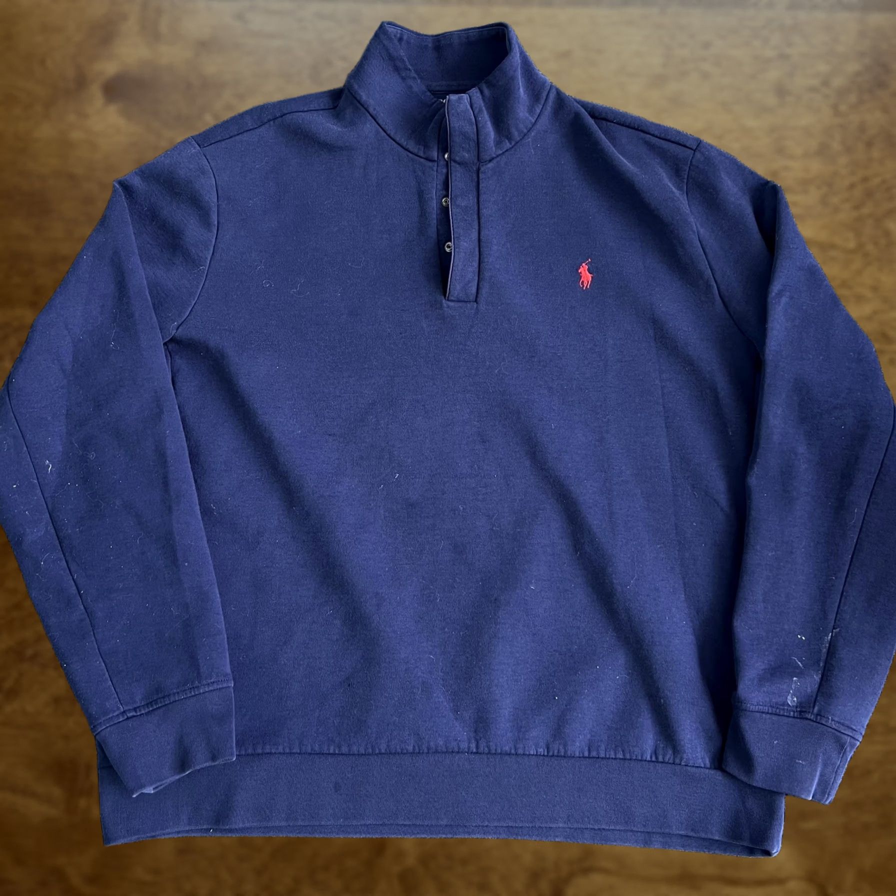 Polo Ralph Lauren Polo Ralph Lauren Sweatshirt Mens 2XL Blue Fleece Snap Henley Mock Neck Size US XXL / EU 58 / 5 - 1 Thumbnail