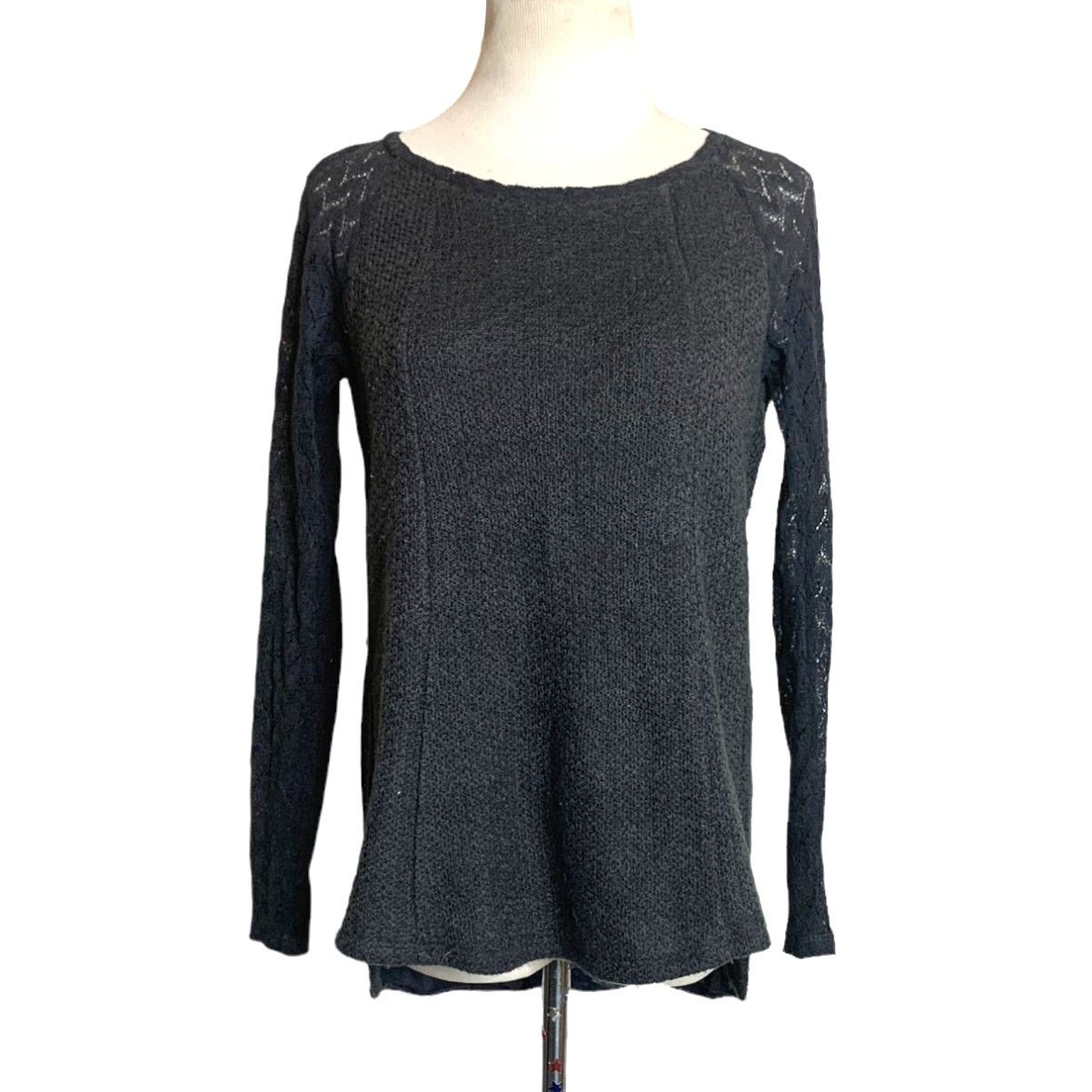 Anthropologie One September gray long sleeves sweater top size XS Size XS / US 0-2 / IT 36-38 - 1 Thumbnail