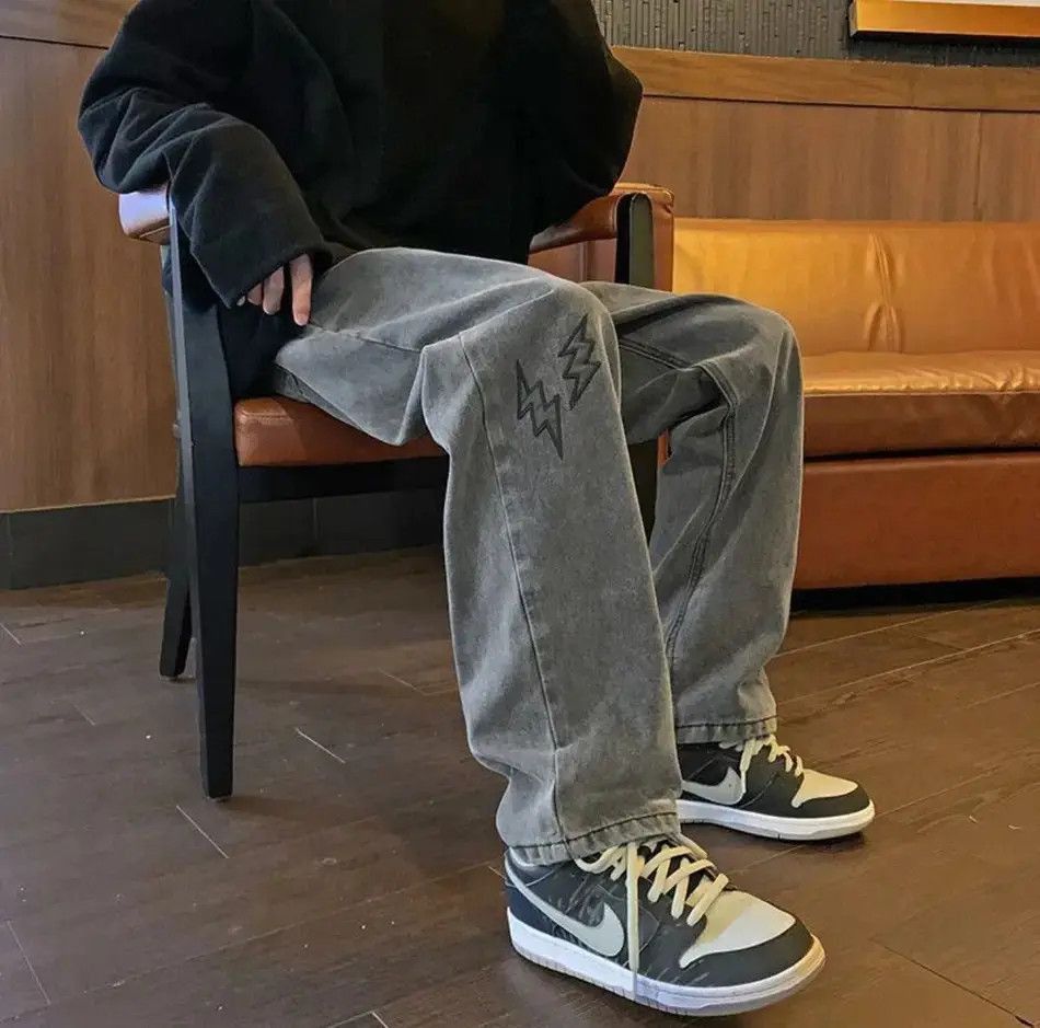 Japanese Brand Hip Hop Streetwear Men Baggy Pants Denim Jeans Size US 30 / EU 46 - 5 Thumbnail