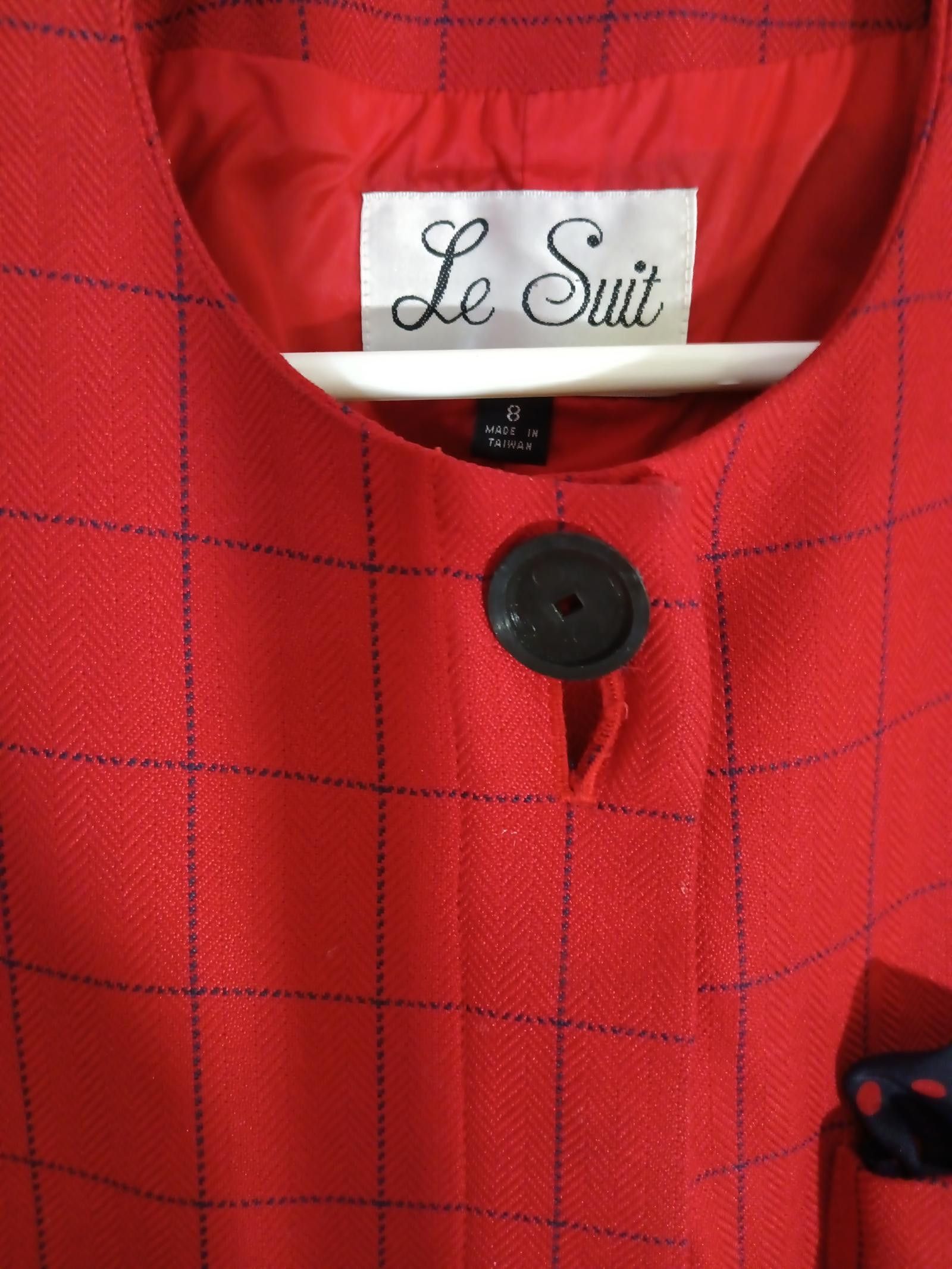 Subtle Le Nguyen Le Suit Women's Red Checkered Blazer - Size 8 Size M / US 6-8 / IT 42-44 - 2 Thumbnail