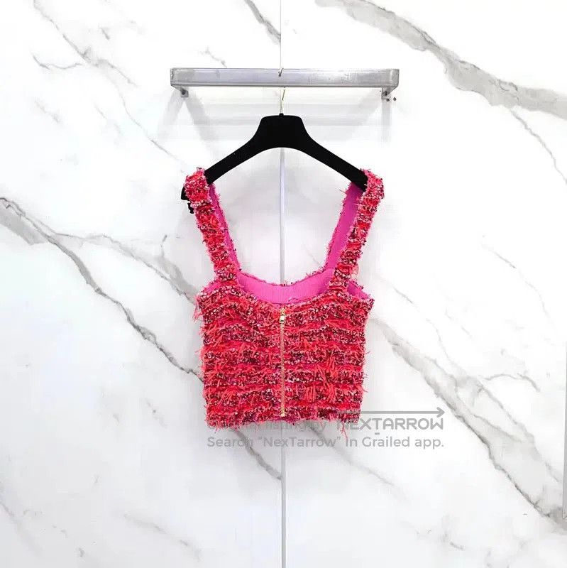 Balmain Balmain Summer Red Polyester Women’s Cropped T-shirt . Size S / US 4 / IT 40 - 1 Thumbnail