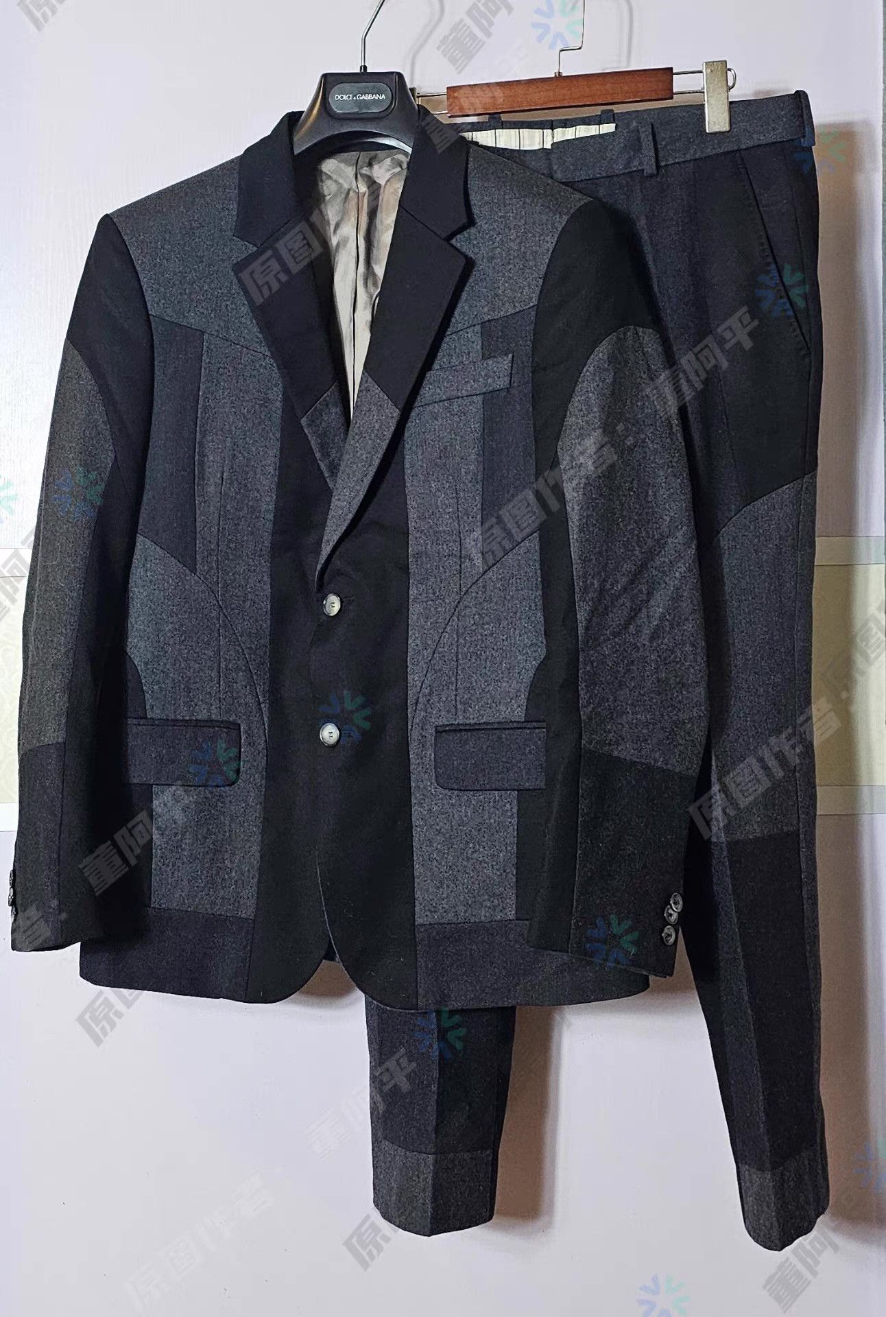 Alexander McQueen AlexanderMcQueenMainline Men'sWool BlendPatchSuit Jacket Q4 Size 48R - 1 Thumbnail