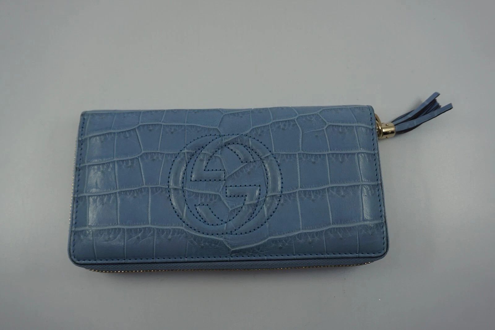 Gucci NEW Gucci soho crocodile zipped around exotic wallet Size ONE SIZE - 1 Thumbnail
