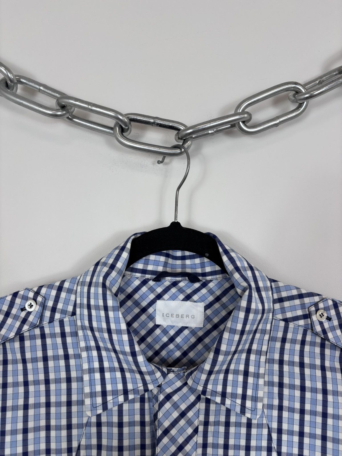 Iceberg Iceberg Vintage Men’s Gingham Check Long Sleeve Shirt Size US L / EU 52-54 / 3 - 3 Thumbnail