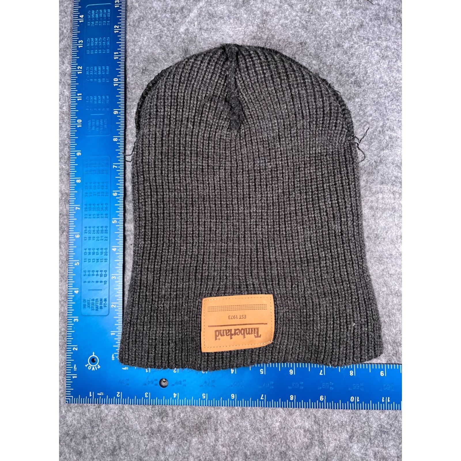 Timberland Timberland Beanie Adult One Size Gray Knit 100% Acrylic Ski Hike Camp Hat/Cap Unisex Adults Beanie Outdoor Logo 90s? Size ONE SIZE - 5 Thumbnail