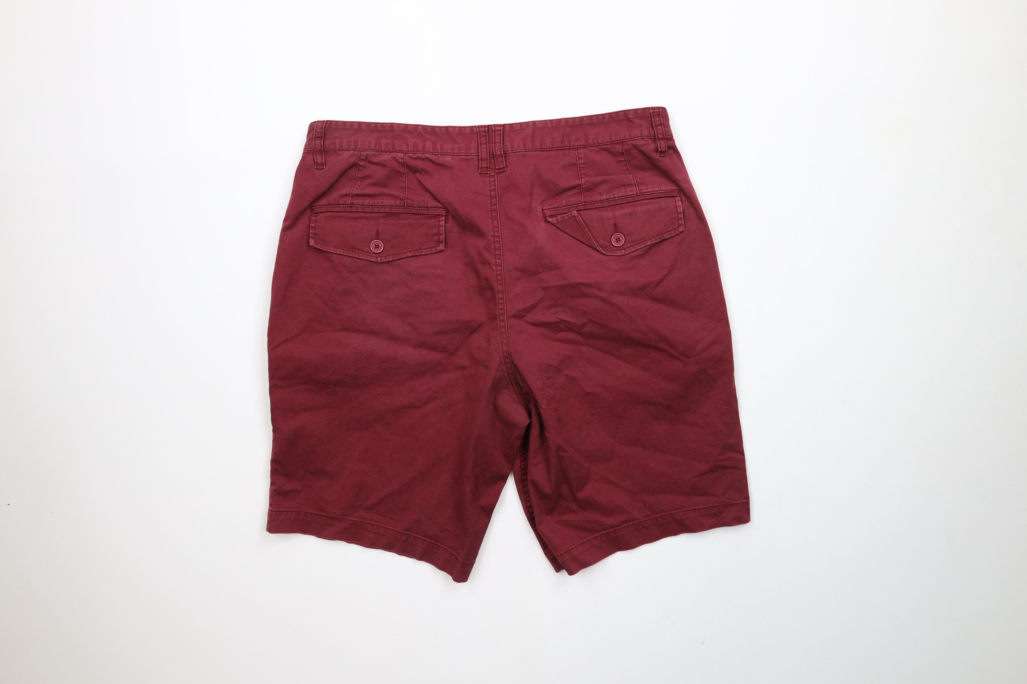 Armani Exchange × Vintage Armani Exchange Spell Out All Over Print Chino Shorts Red Size US 34 / EU 50 - 11 Thumbnail