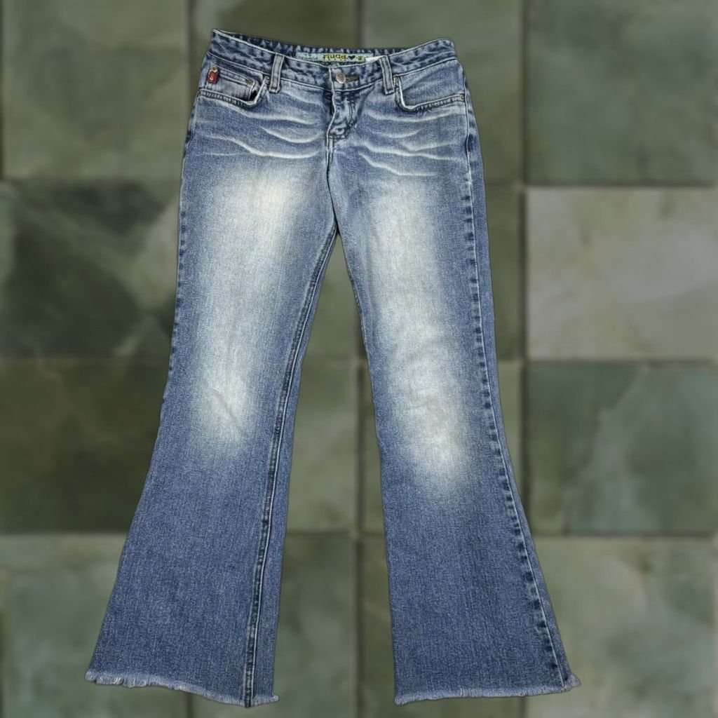 Vintage VINTAGE Mudd Jeans Womens Flare Hipster 5 Blue Low Rise 28" Waist 27.5" Inseam Womens Jeans Size 27" / US 4 / IT 40 - 1 Thumbnail