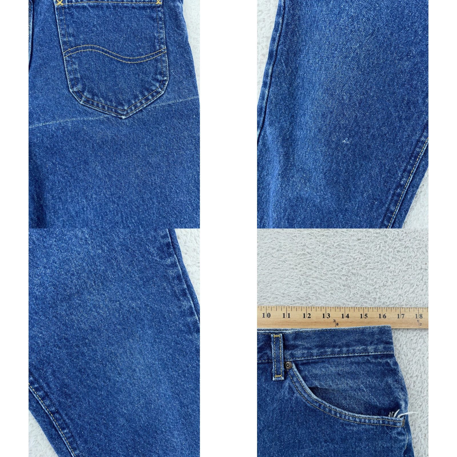 Lee VINTAGE Lee Jeans Mens 33x33 Denim Straight Leg Medium Wash Pockets Pants Size US 33 - 8 Thumbnail