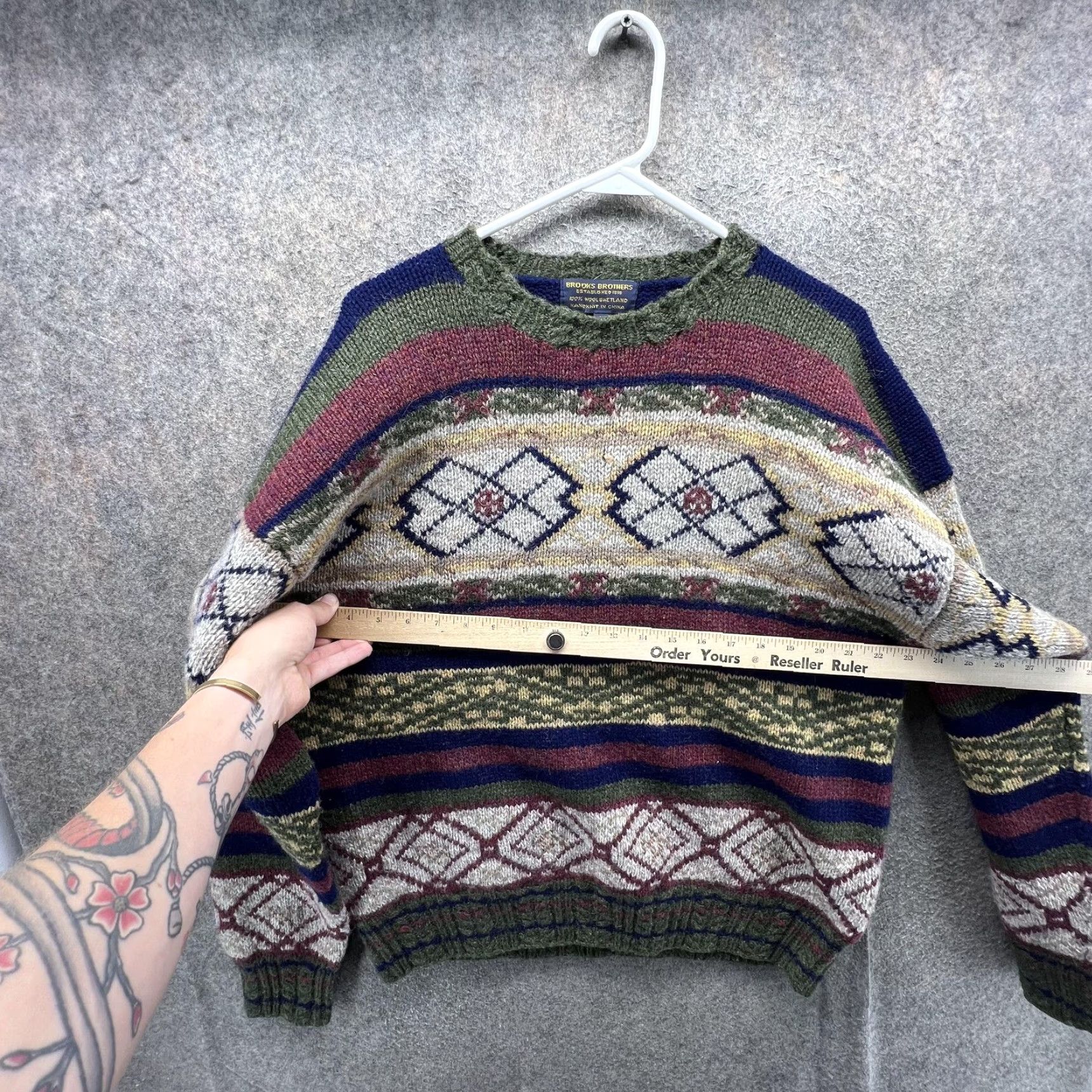 Brooks Brothers Brooks Brothers Sweater Mens Large Multicolor Wool Fair Isle Crewneck Pullover Size US L / EU 52-54 / 3 - 4 Thumbnail