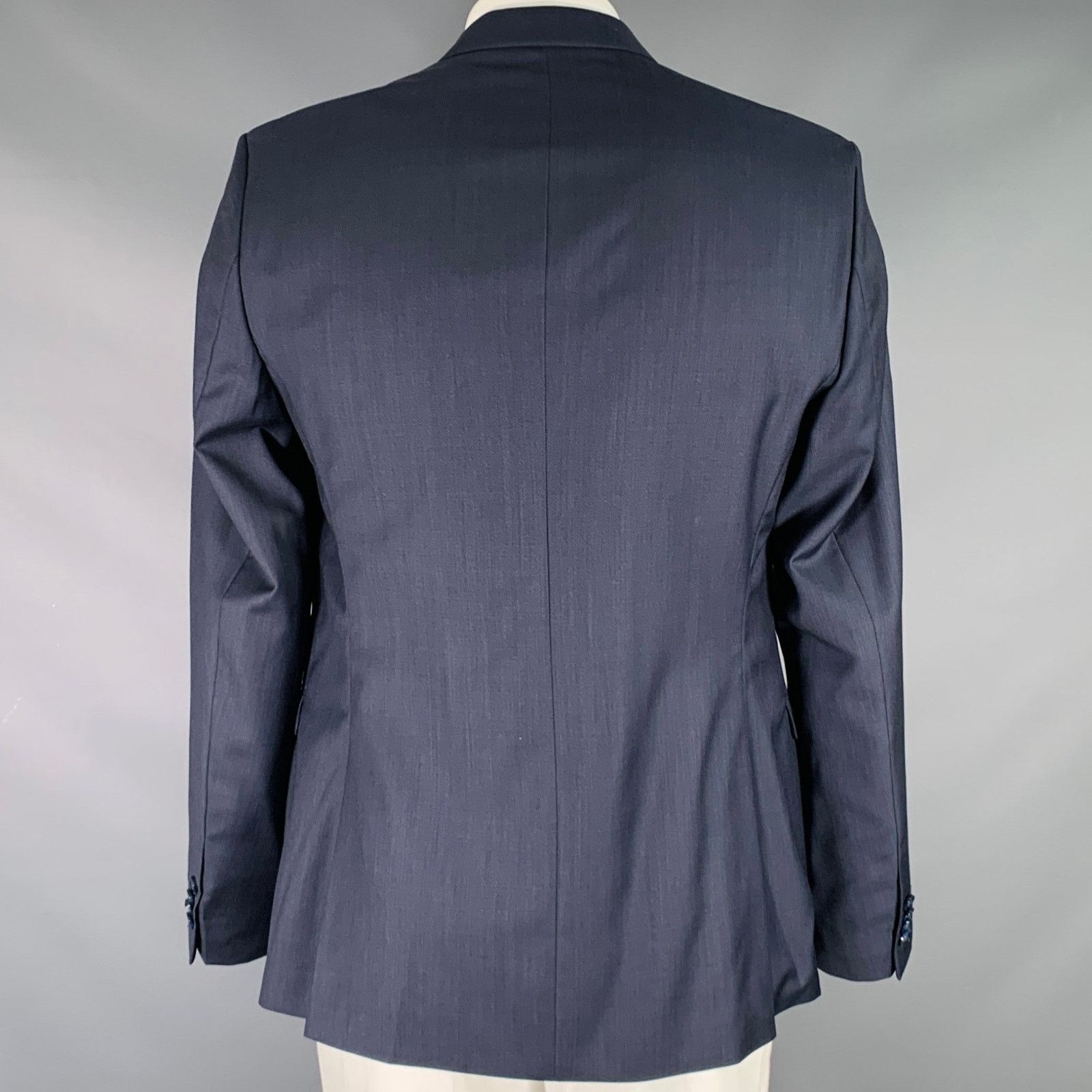 Tiger of Sweden TIGER of SWEDEN Size 46 Navy Wool Notch Lapel Sport Coat Size 46R - 3 Thumbnail