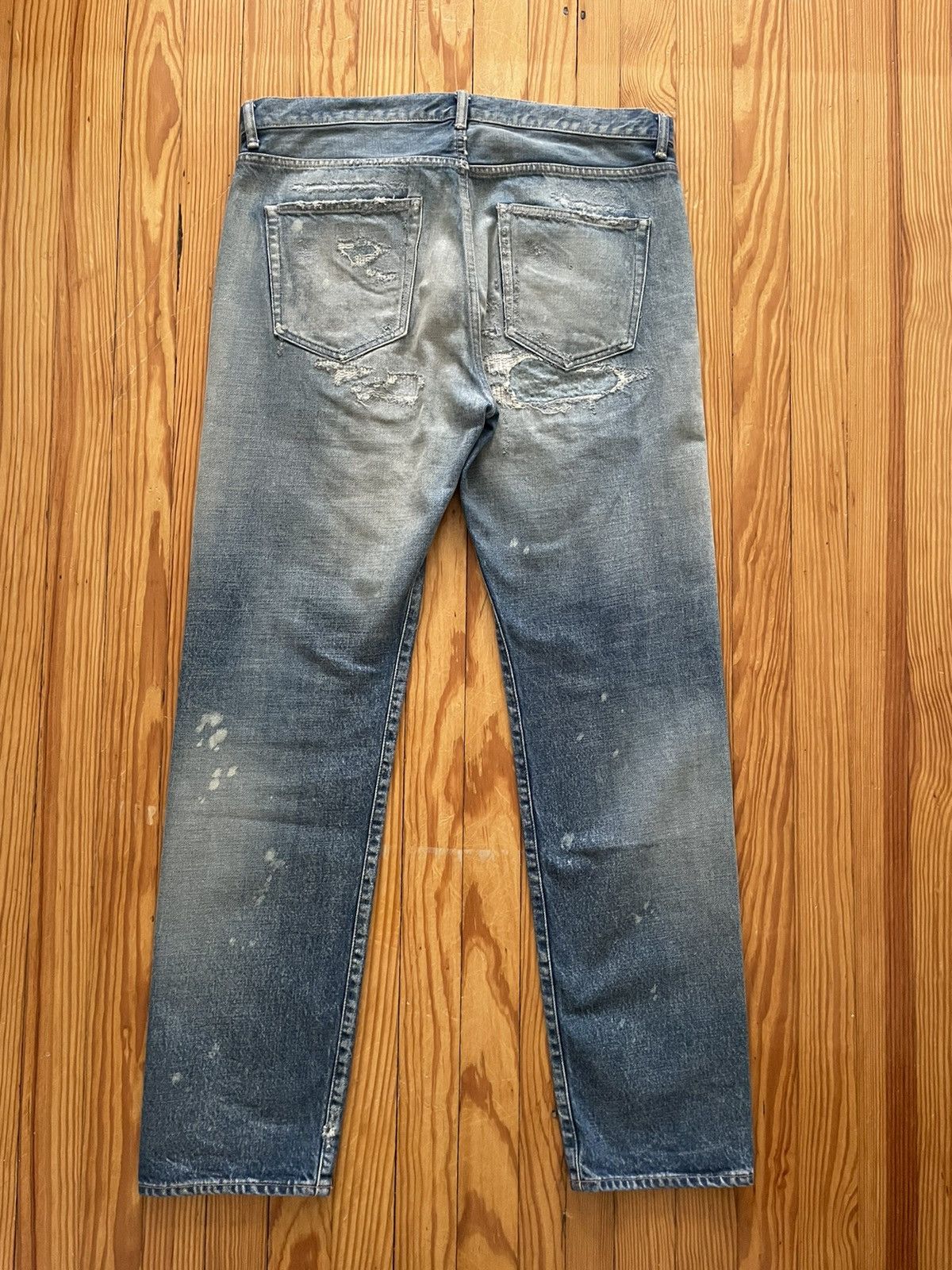 John Elliott John Elliott Daze Heavy Repair Denim Mid Wash Crash Boro Size US 36 / EU 52 - 2 Thumbnail