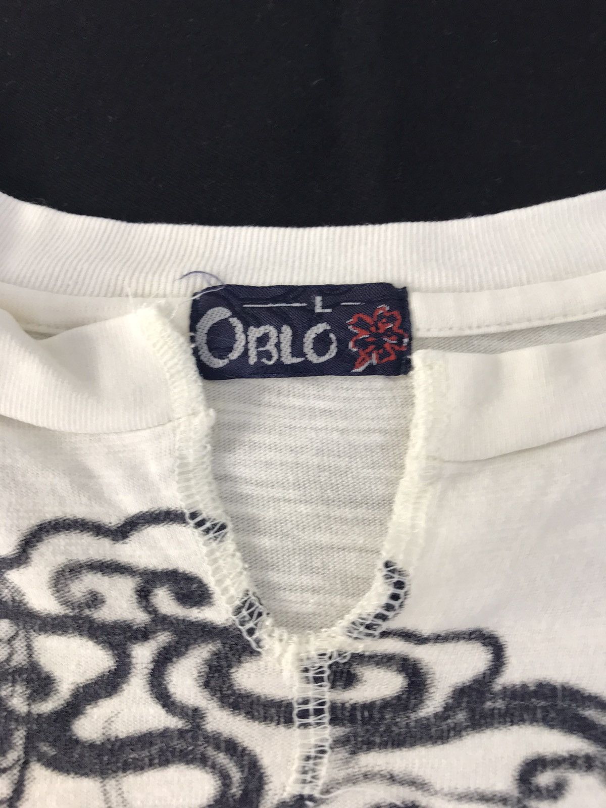 Vintage Oblo Sukajan Dragon Koi Fish Big Screen Longsleeve Tee Size US M / EU 48-50 / 2 - 6 Thumbnail
