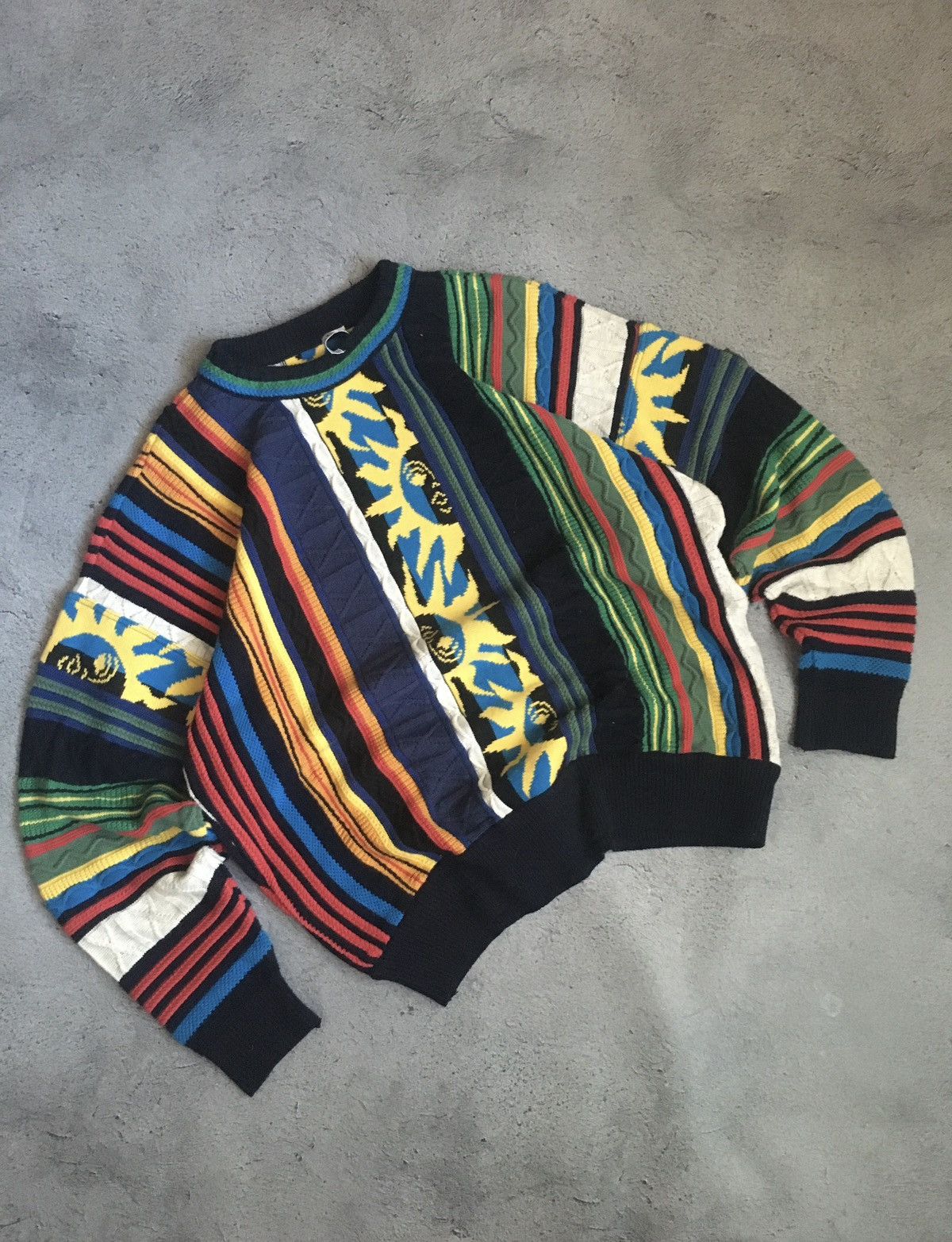 Carlo Colucci 🪢 Carlo Colucci Vintage Coogi Style Knit Y2K Style Sweater Size US M / EU 48-50 / 2 - 1 Thumbnail