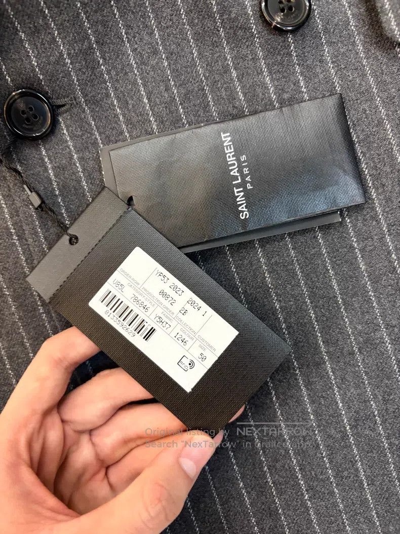 Saint Laurent Paris Saint Laurent Paris Wide Shoulder Wool Double-Breasted Sui Size US M / EU 48-50 / 2 - 6 Thumbnail
