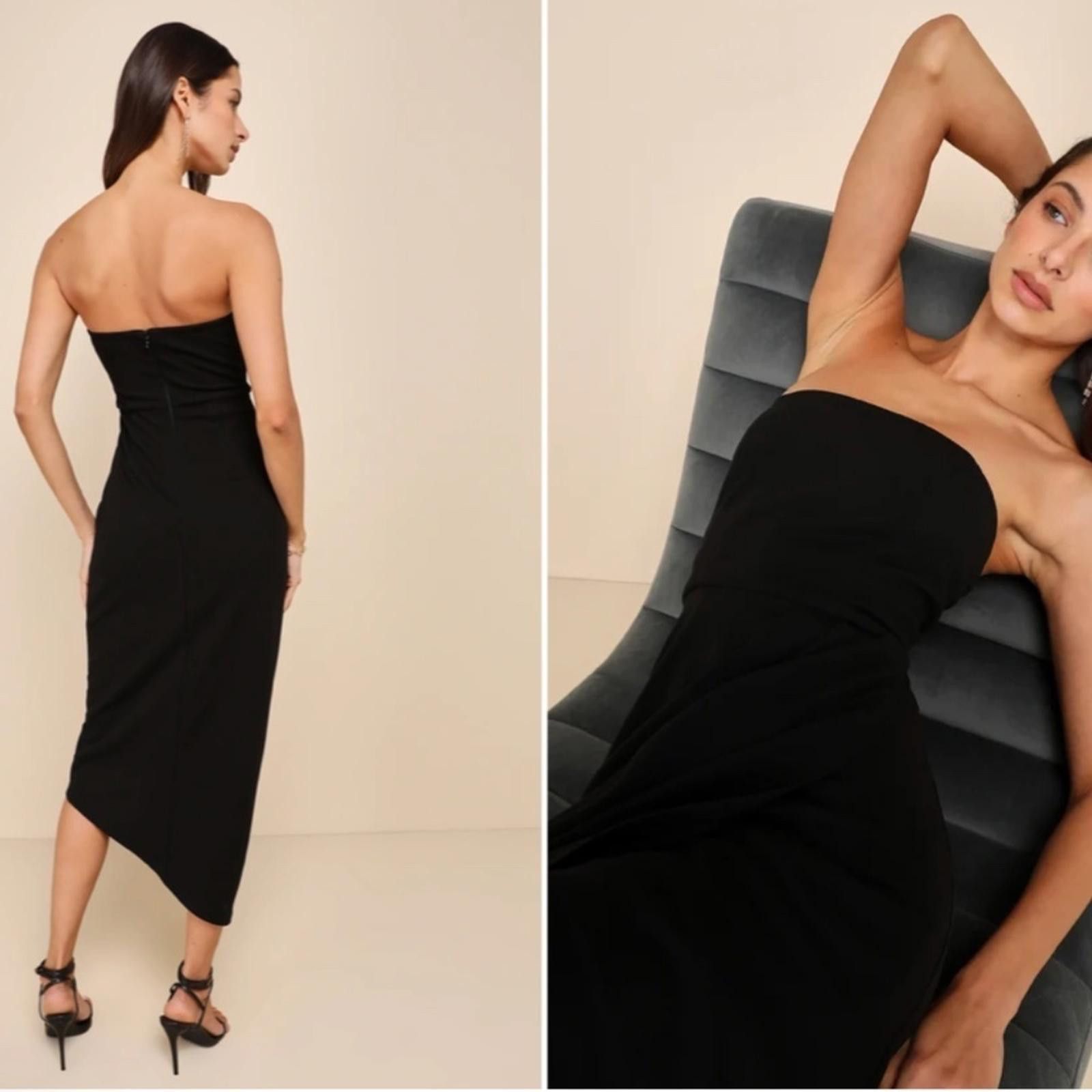 Lulus LULU's Prom Wedding Elegant Sexy Sophisticated Midi Dress Size M / US 6-8 / IT 42-44 - 3 Thumbnail