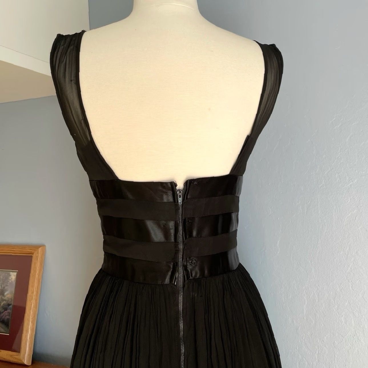Vintage VINTAGE Maggie Stover Black Chiffon Illusion Cocktail Dress XS/S 50s Party Rockabilly Size XS/S Womens Size XS / US 0-2 / IT 36-38 - 5 Thumbnail
