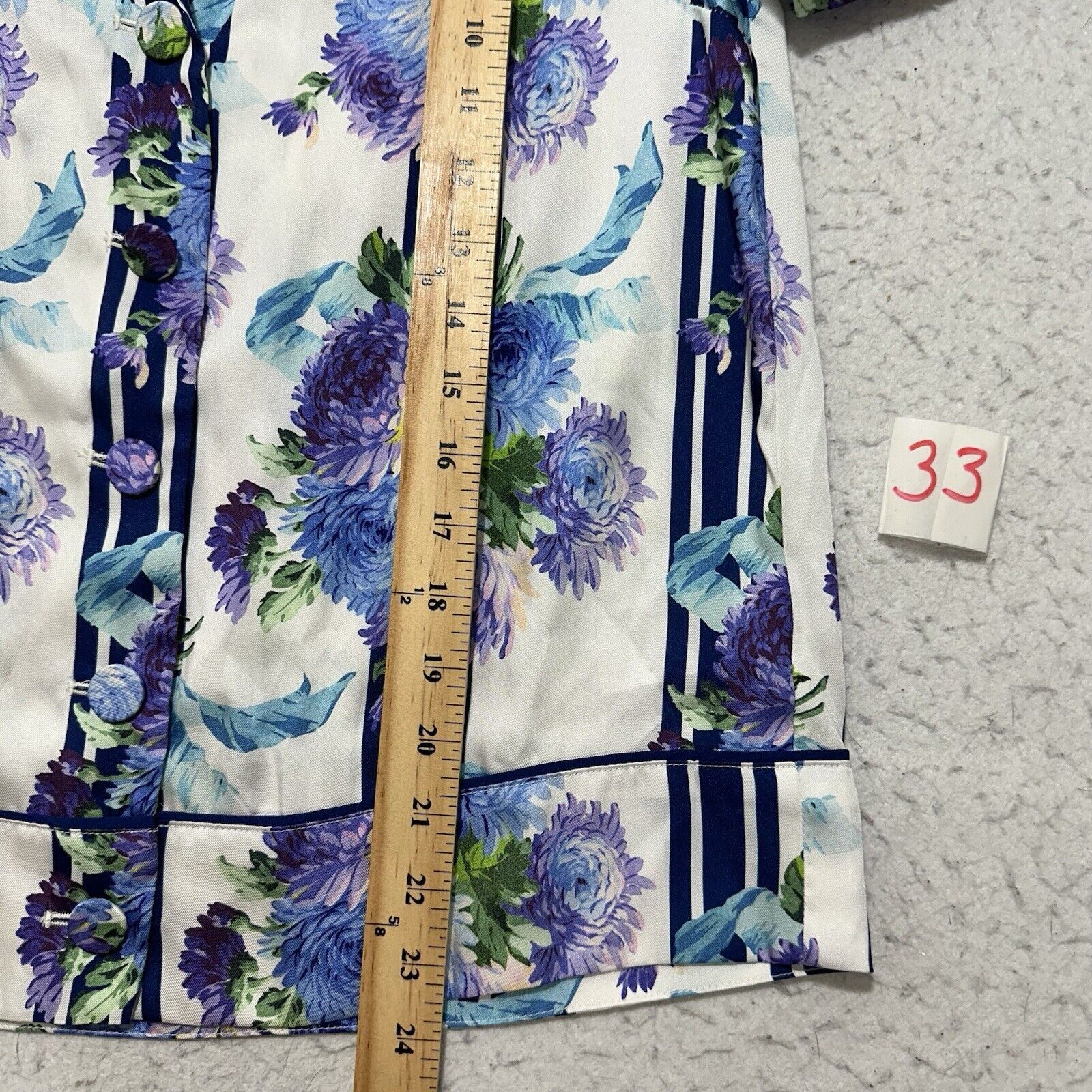 J.Crew J. Crew XS Drapey Button Up Floral Flower Stripe Blouse Top Size XS / US 0-2 / IT 36-38 - 9 Thumbnail