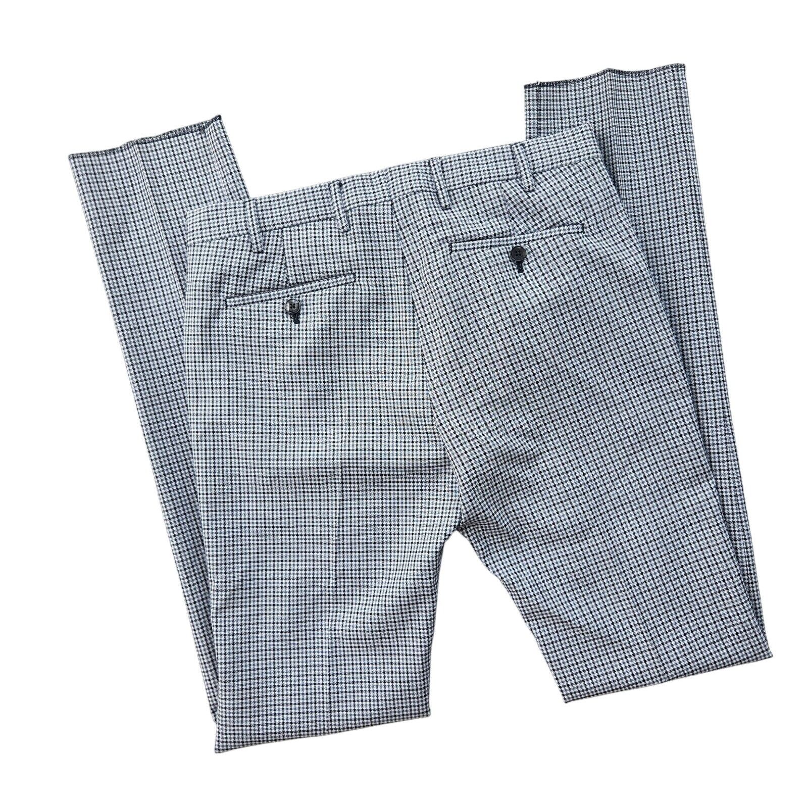 Valentino Valentino Men's Plaid Wool Dress Pants Size IT 44 / US 28 Size US 28 / EU 44 - 5 Thumbnail