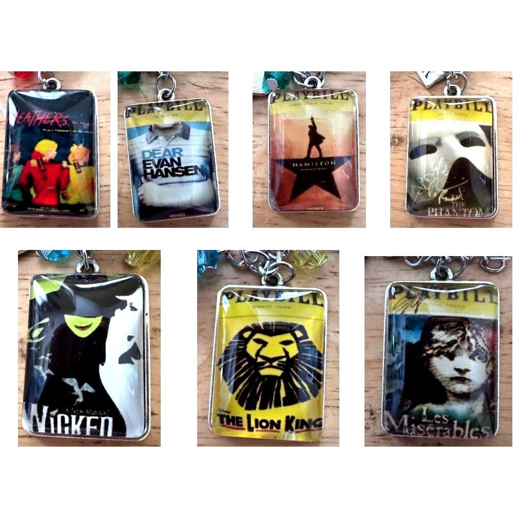Handmade NYC Broadway Musicals Playbills Charm Bracelet Wicked Hamil Size ONE SIZE - 8 Thumbnail