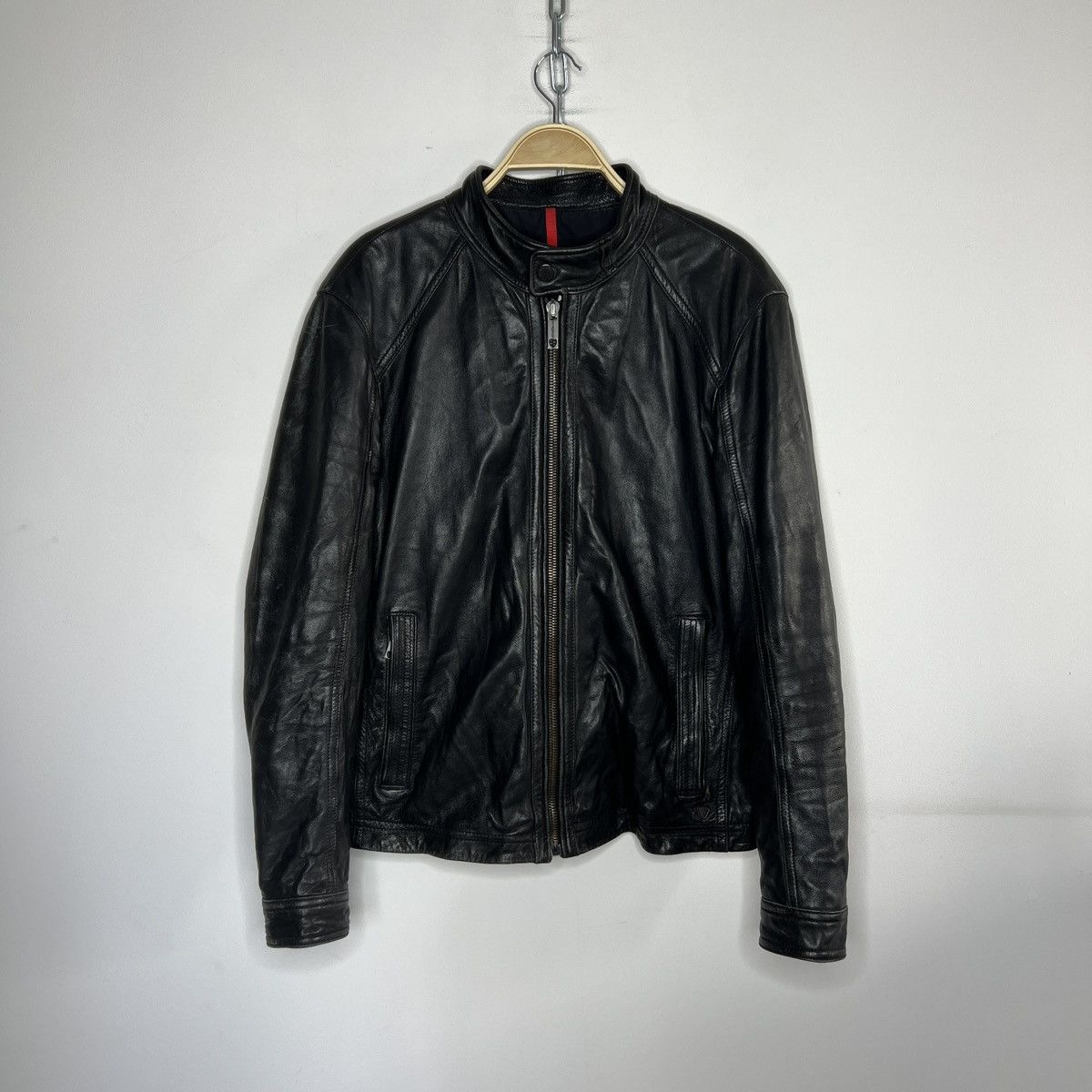 Genuine Leather × Strellson Strellson Lamb Nappa Leather Jacket Black Switzerland Size US M / EU 48-50 / 2 - 1 Thumbnail