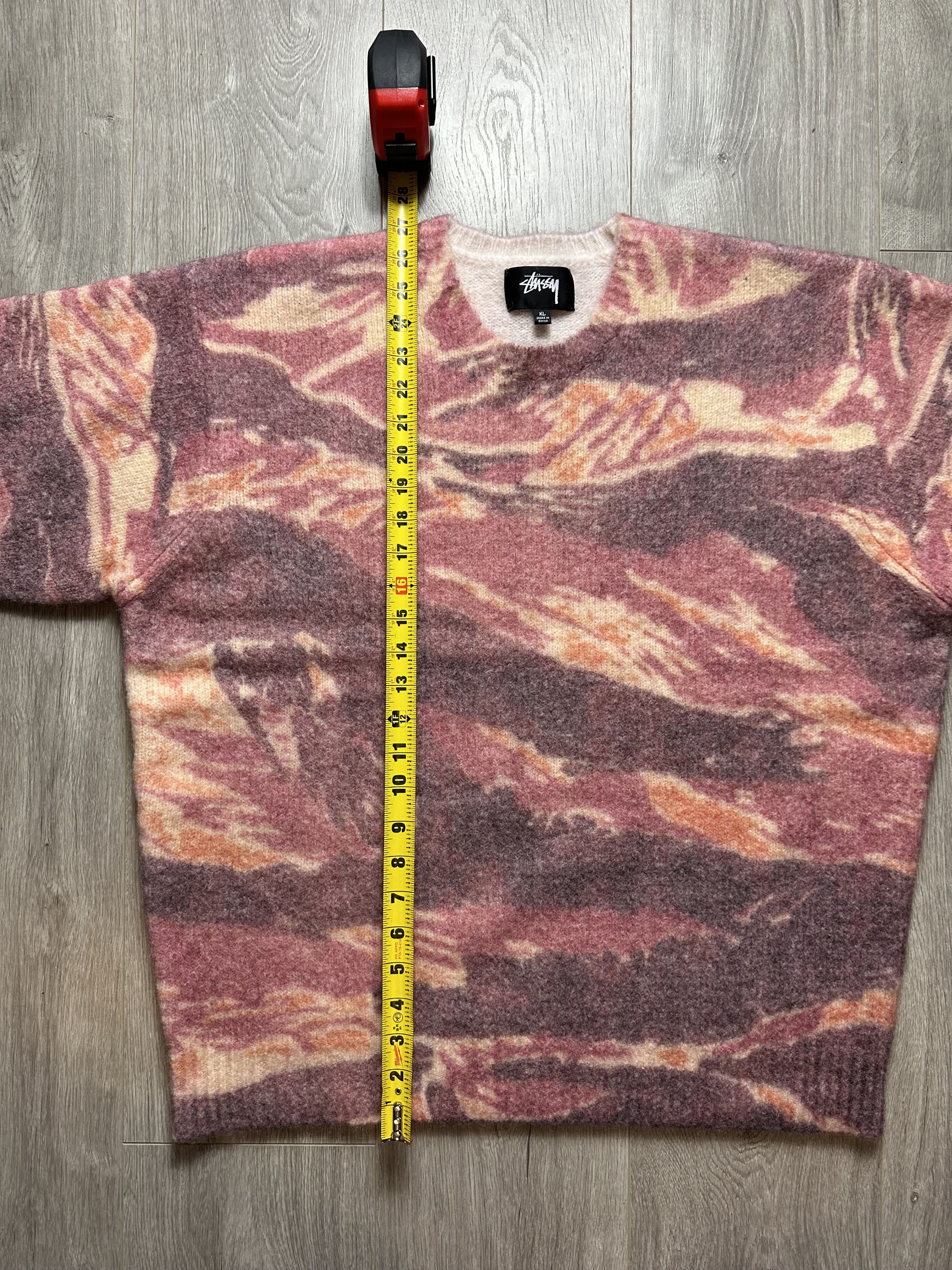 Stussy RARE STUSSY X LUCIEN SMITH TIGRIS PRINT SWEATER mohair Size US XL / EU 56 / 4 - 9 Thumbnail
