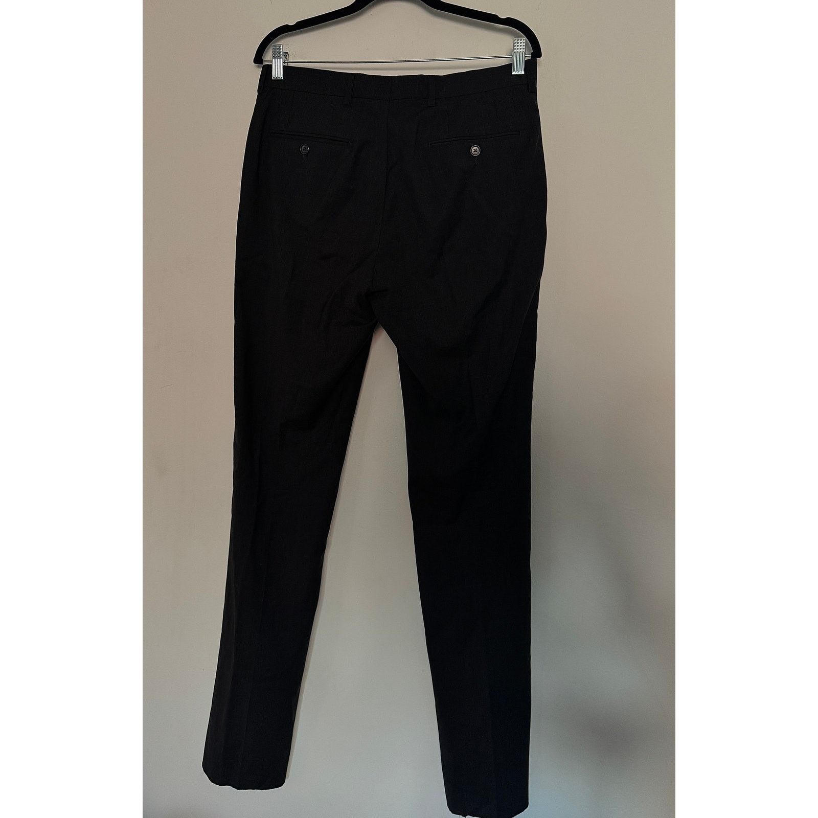 John Varvatos John Varvatos Black Wool Austin Dress Pants Size US 32 / EU 48 - 2 Thumbnail