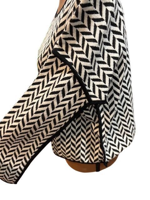 Sanctuary Sanctuary Black and White Chevron Sweater Size M / US 6-8 / IT 42-44 - 4 Thumbnail