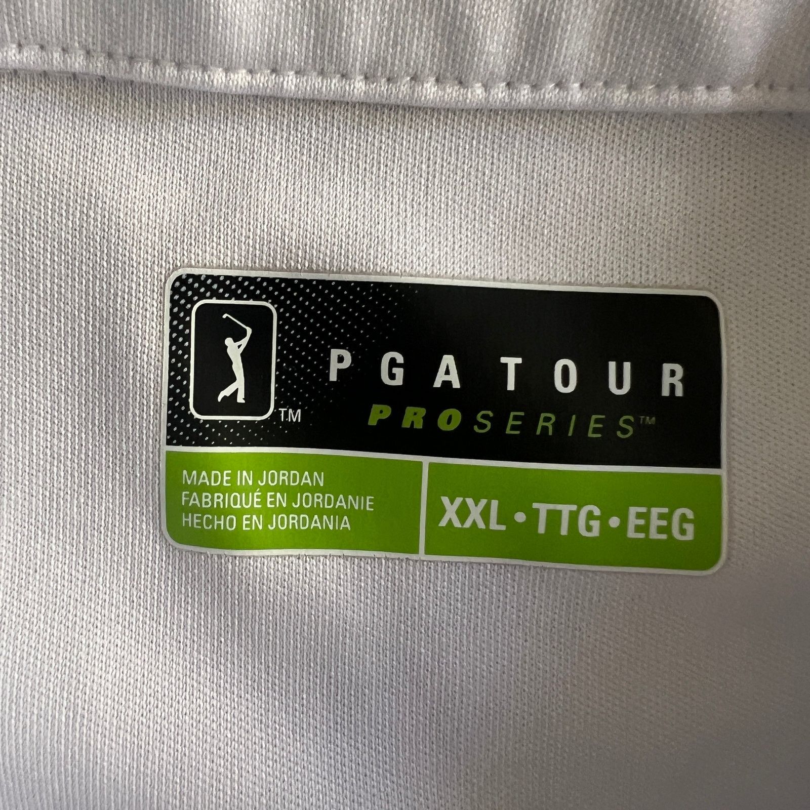 PGA Tour PGA Tour Pro Series Polo Men XXL White Blue Performance Golf Size US XXL / EU 58 / 5 - 5 Thumbnail