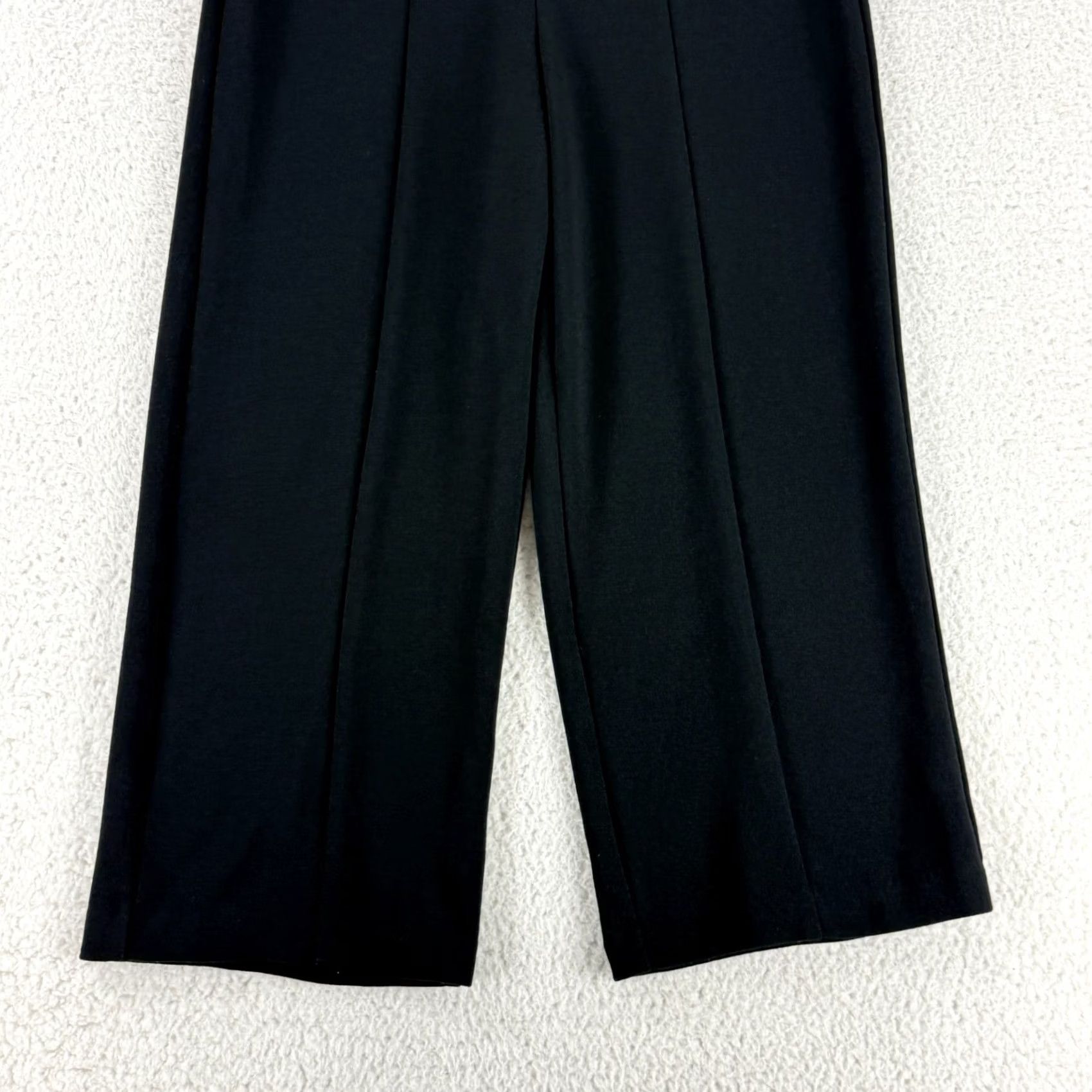 Free People Free People Pants Womens Size 6 Black Cropped Wide Leg High Rise Pleated Casual Size 28" / US 6 / IT 42 - 3 Thumbnail