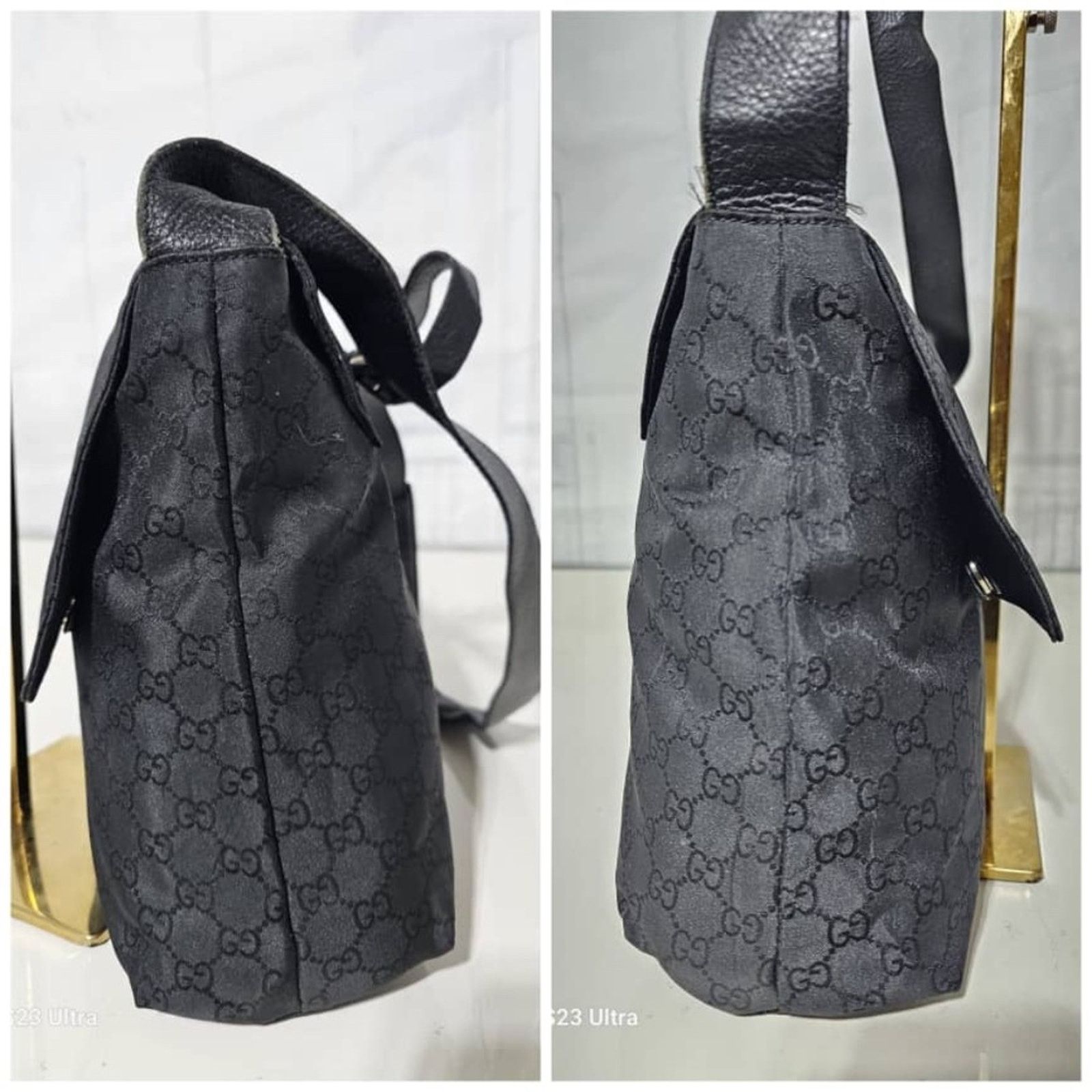 Gucci Authentic Gucci GG Nylon Messenger Bag Black Size ONE SIZE - 8 Thumbnail