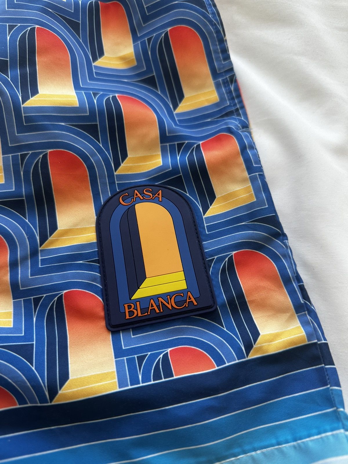Casablanca Casablanca Men's L'arche de Nuit Swim Short in Blue Size US 34 / EU 50 - 1 Thumbnail