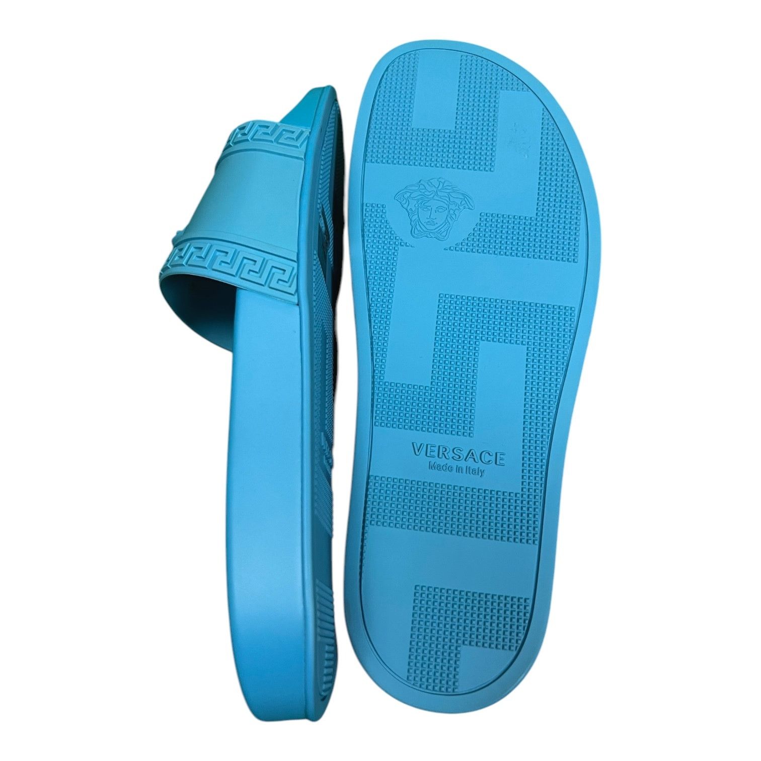 Versace Versace Palazzo Mens EU 45 US 12 Sky Medusa Blue Pool Slides Size US 12 / EU 45 - 5 Thumbnail